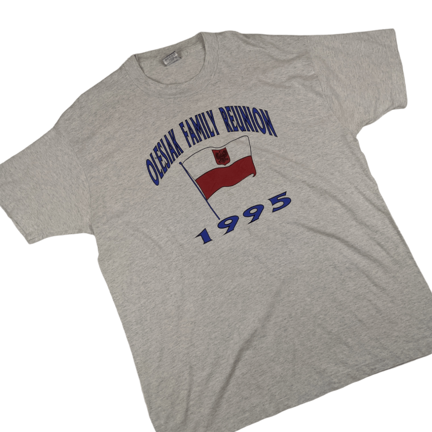 Fruit Of The Loom 1995 OLESIAK FAMILY REUNION Poland T-Shirt Single Stitches Size US XL / EU 56 / 4 - 3 Thumbnail