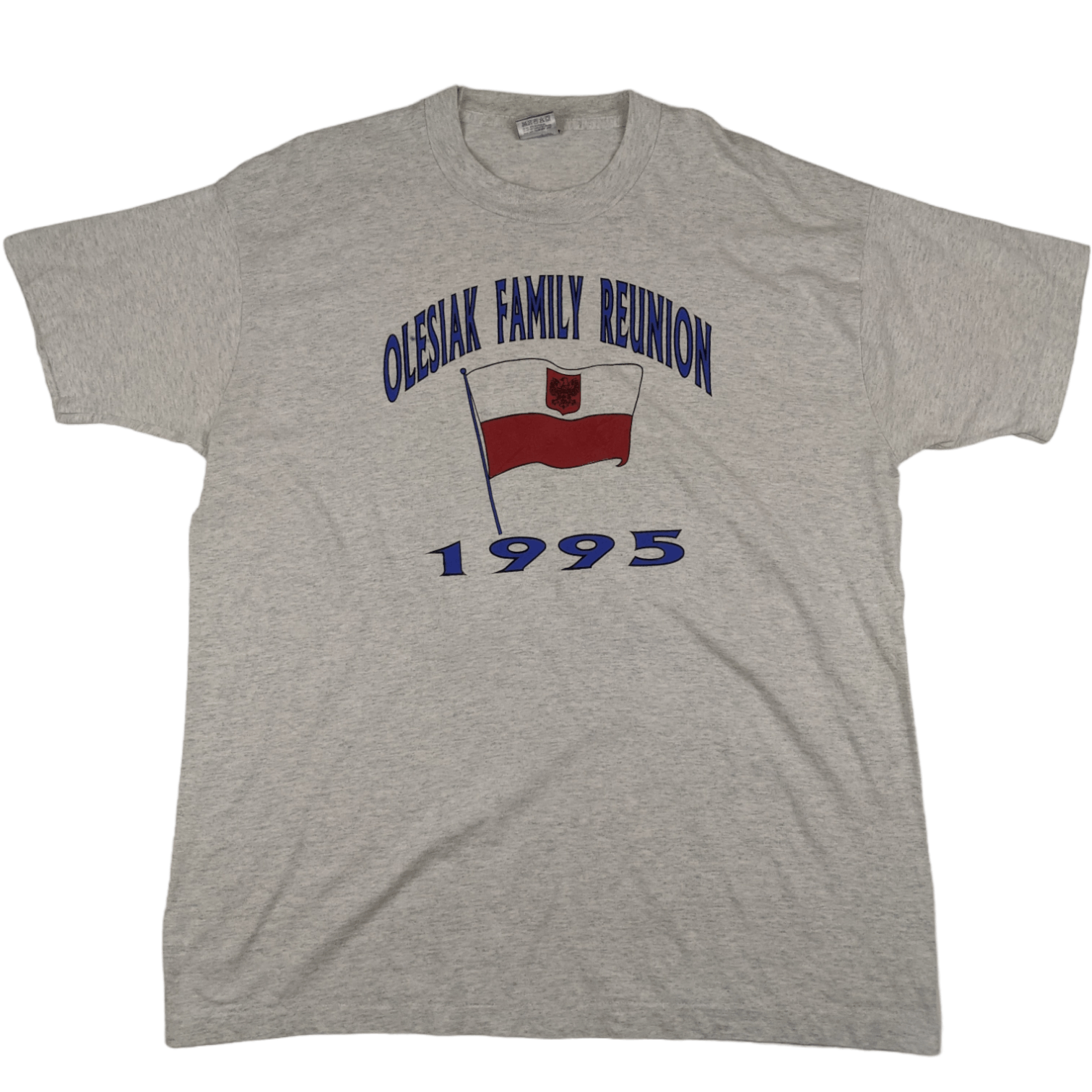 Fruit Of The Loom 1995 OLESIAK FAMILY REUNION Poland T-Shirt Single Stitches Size US XL / EU 56 / 4 - 2 Thumbnail