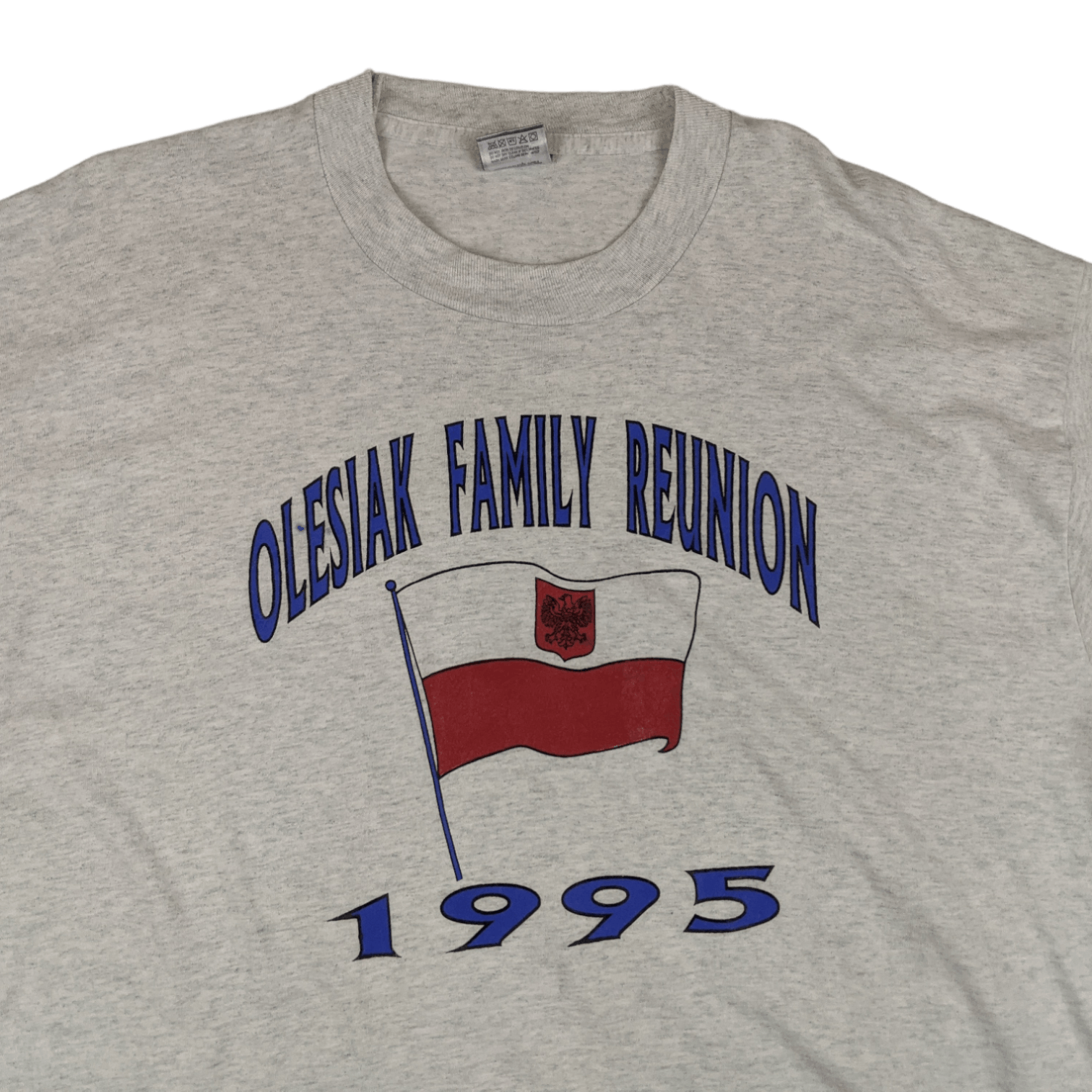 Fruit Of The Loom 1995 OLESIAK FAMILY REUNION Poland T-Shirt Single Stitches Size US XL / EU 56 / 4 - 4 Thumbnail