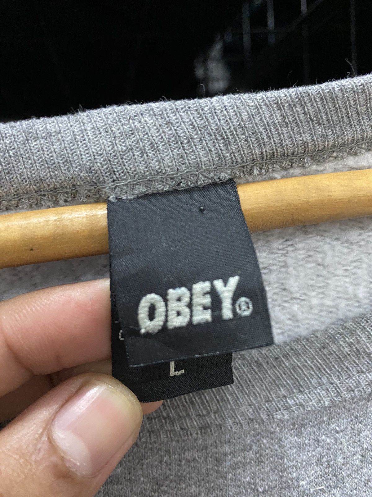 Obey × Vintage VINTAGE OBEY MADE USA BIG LOGO SWEATSHIRT Size US L / EU 52-54 / 3 - 6 Thumbnail