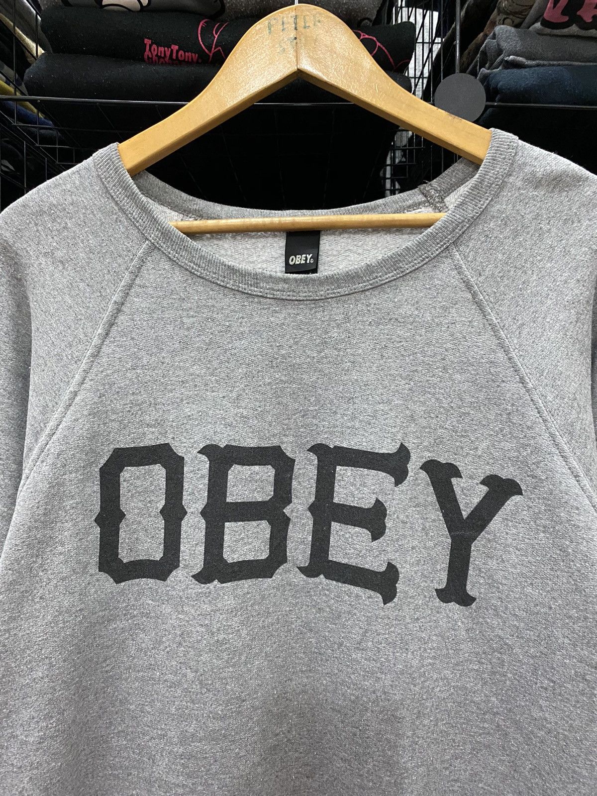 Obey × Vintage VINTAGE OBEY MADE USA BIG LOGO SWEATSHIRT Size US L / EU 52-54 / 3 - 3 Thumbnail