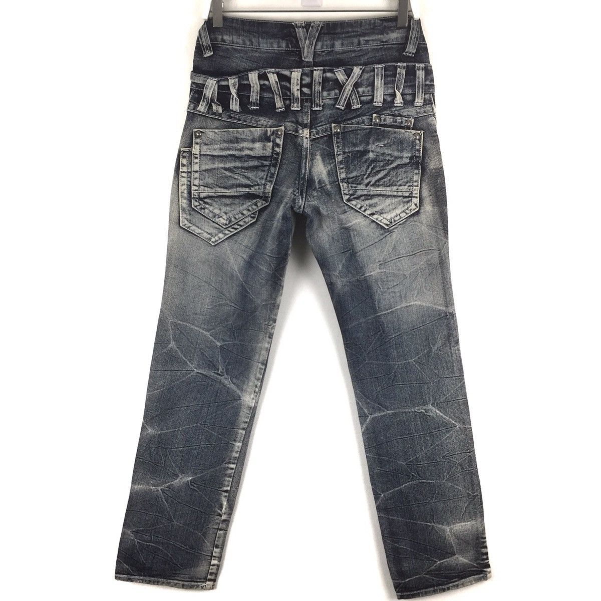 Japanese Brand Japanese denim Double waist distressed jeans Size US 30 / EU 46 - 4 Thumbnail