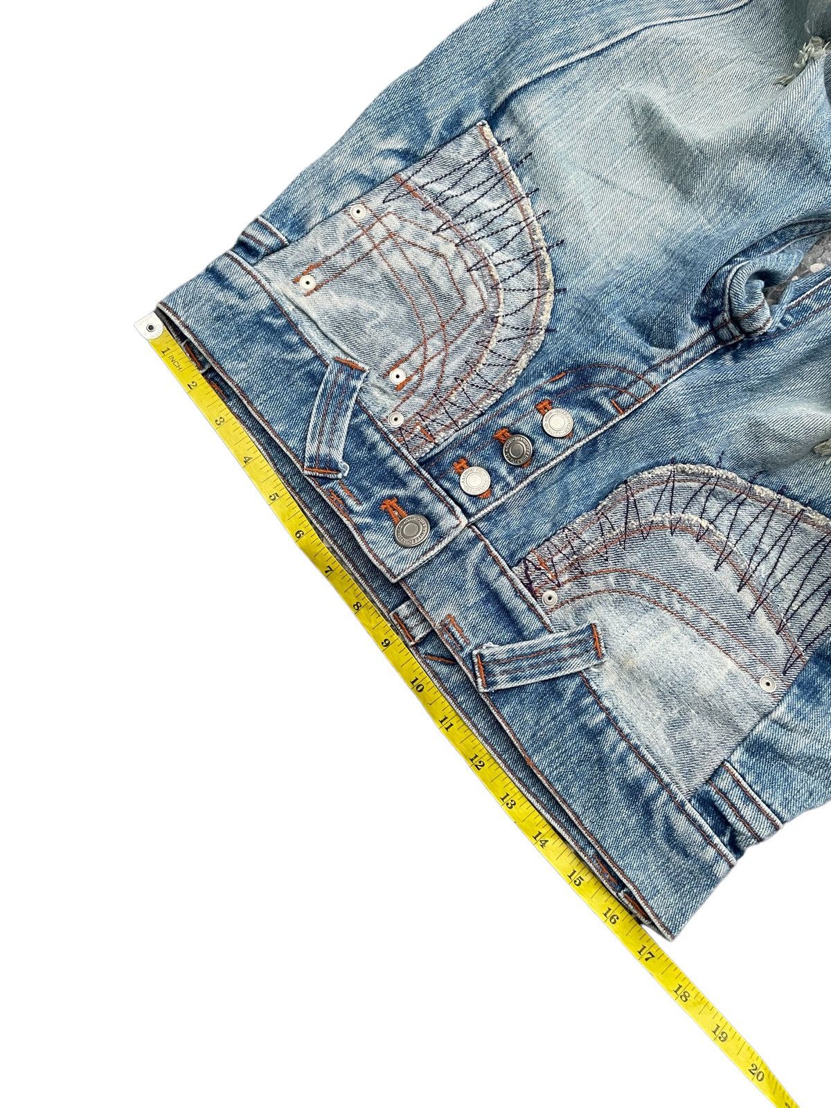 Japanese Brand Rare Reverseable Custom Distresed Denim Size 34" / US 12 / IT 48 - 2 Thumbnail