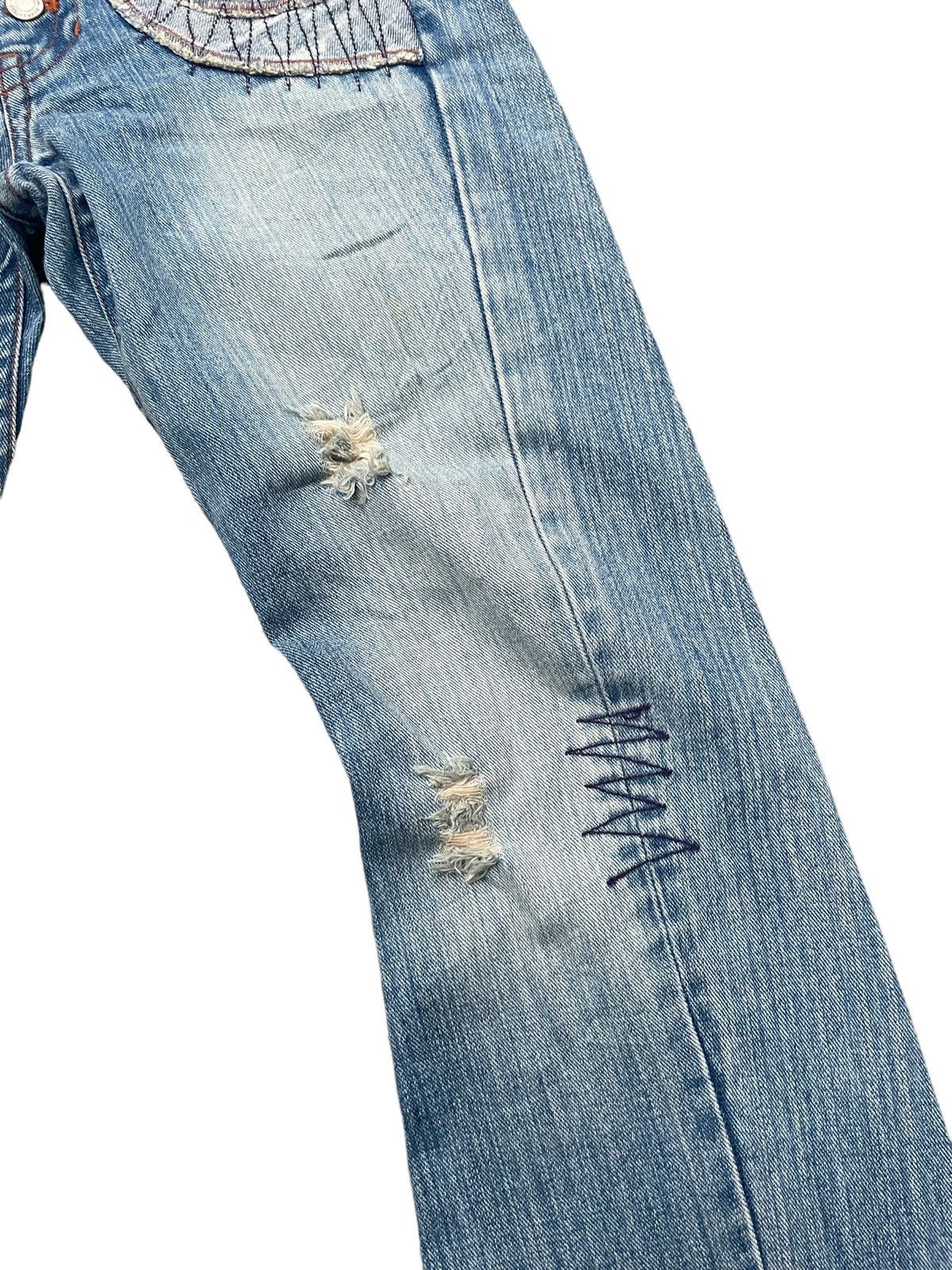 Japanese Brand Rare Reverseable Custom Distresed Denim Size 34" / US 12 / IT 48 - 5 Thumbnail