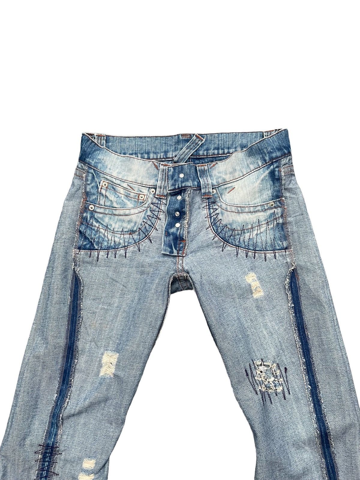 Japanese Brand Rare Reverseable Custom Distresed Denim Size 34" / US 12 / IT 48 - 11 Thumbnail