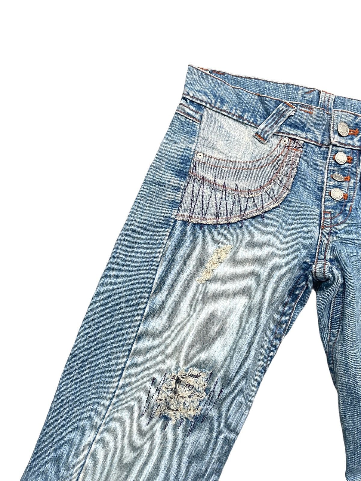 Japanese Brand Rare Reverseable Custom Distresed Denim Size 34" / US 12 / IT 48 - 6 Thumbnail