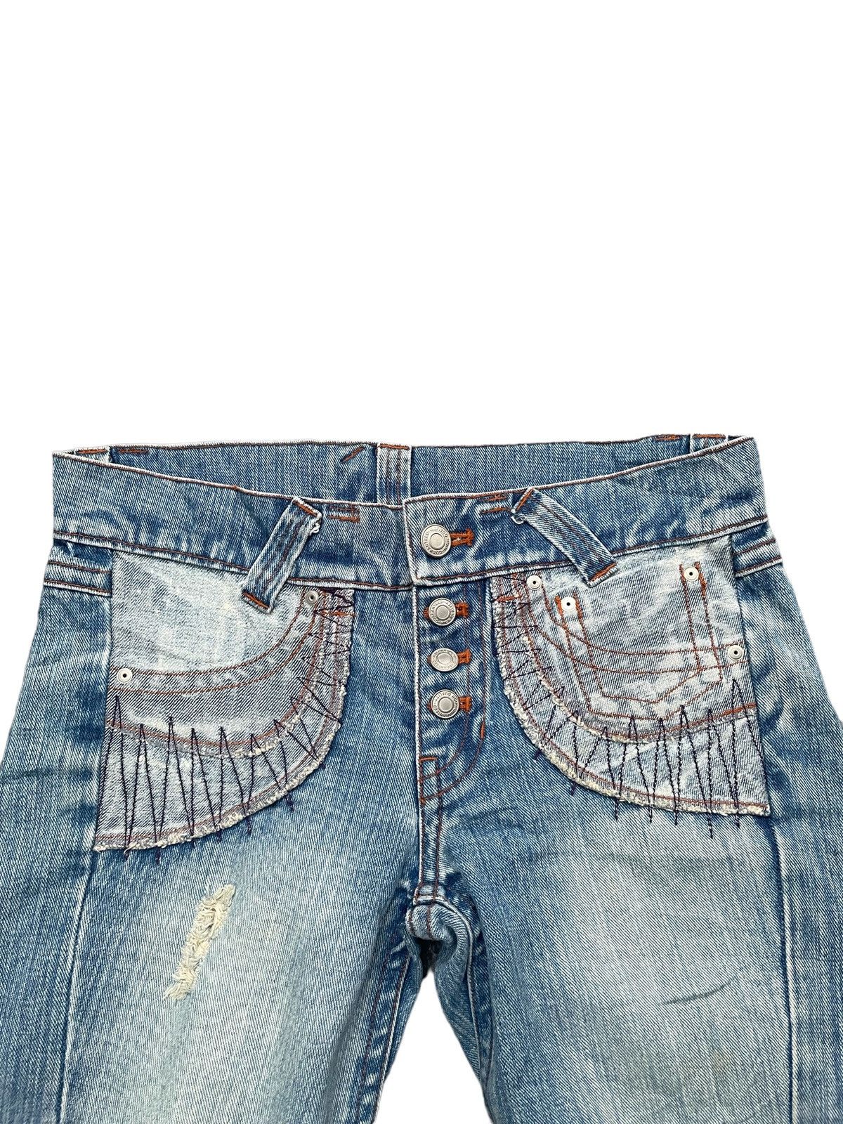 Japanese Brand Rare Reverseable Custom Distresed Denim Size 34" / US 12 / IT 48 - 7 Thumbnail