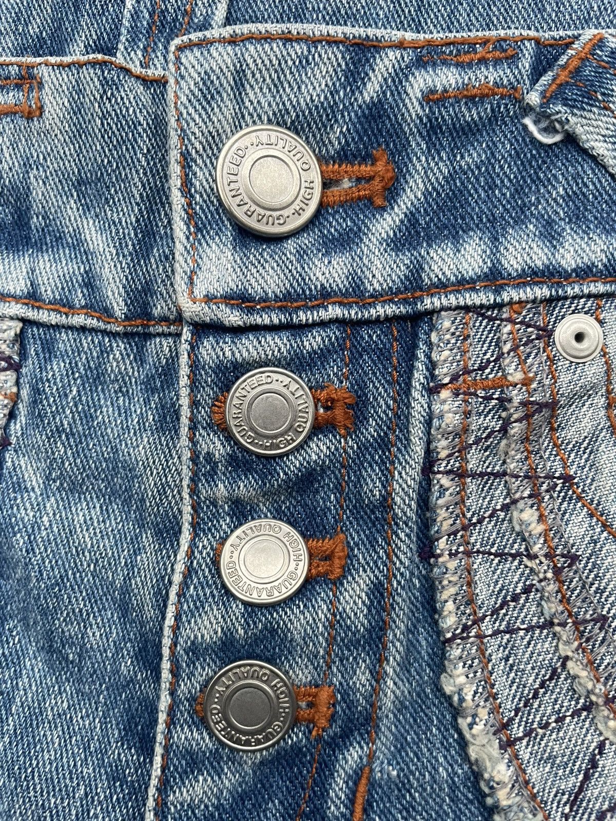 Japanese Brand Rare Reverseable Custom Distresed Denim Size 34" / US 12 / IT 48 - 16 Thumbnail