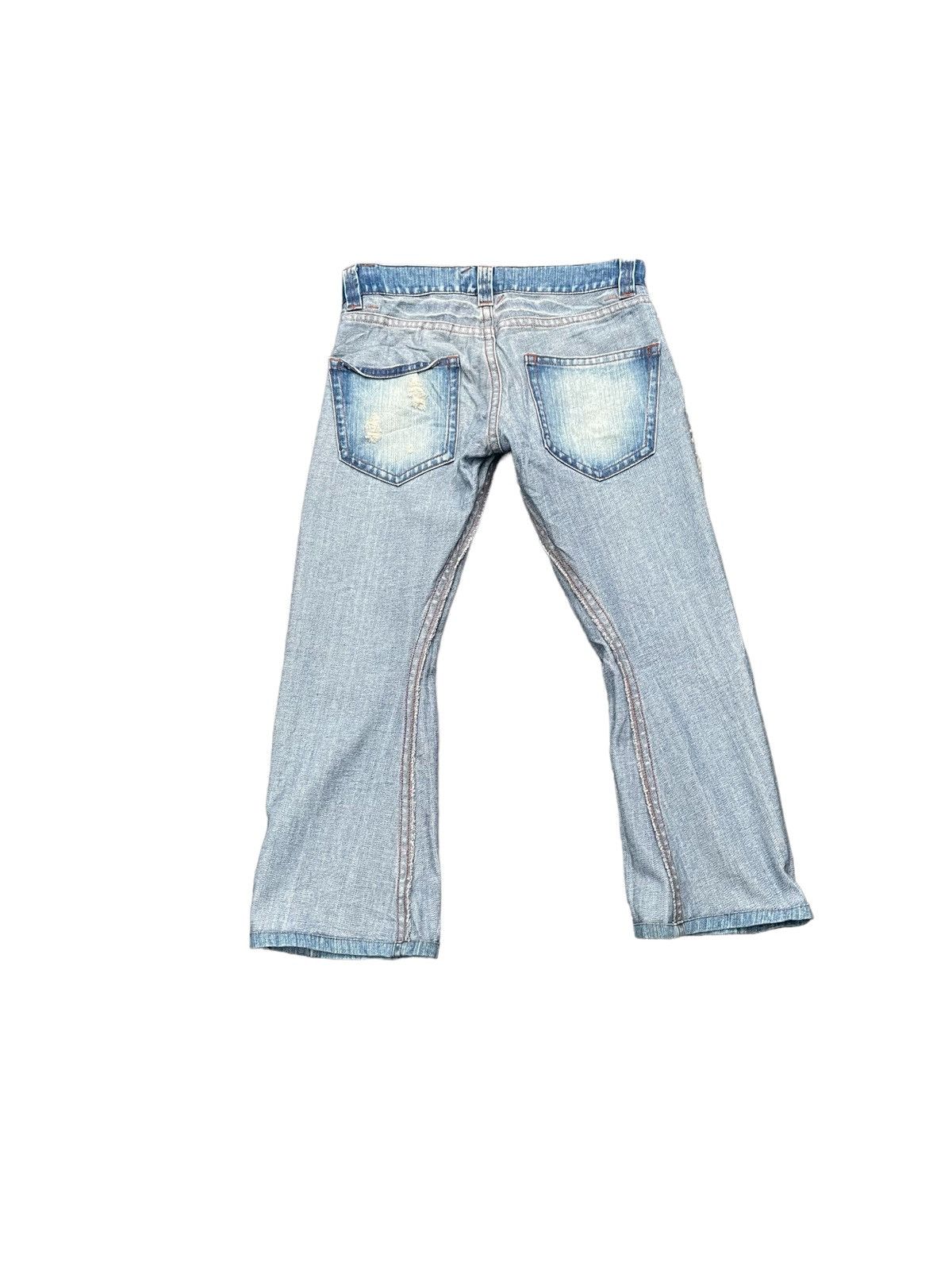Japanese Brand Rare Reverseable Custom Distresed Denim Size 34" / US 12 / IT 48 - 12 Thumbnail