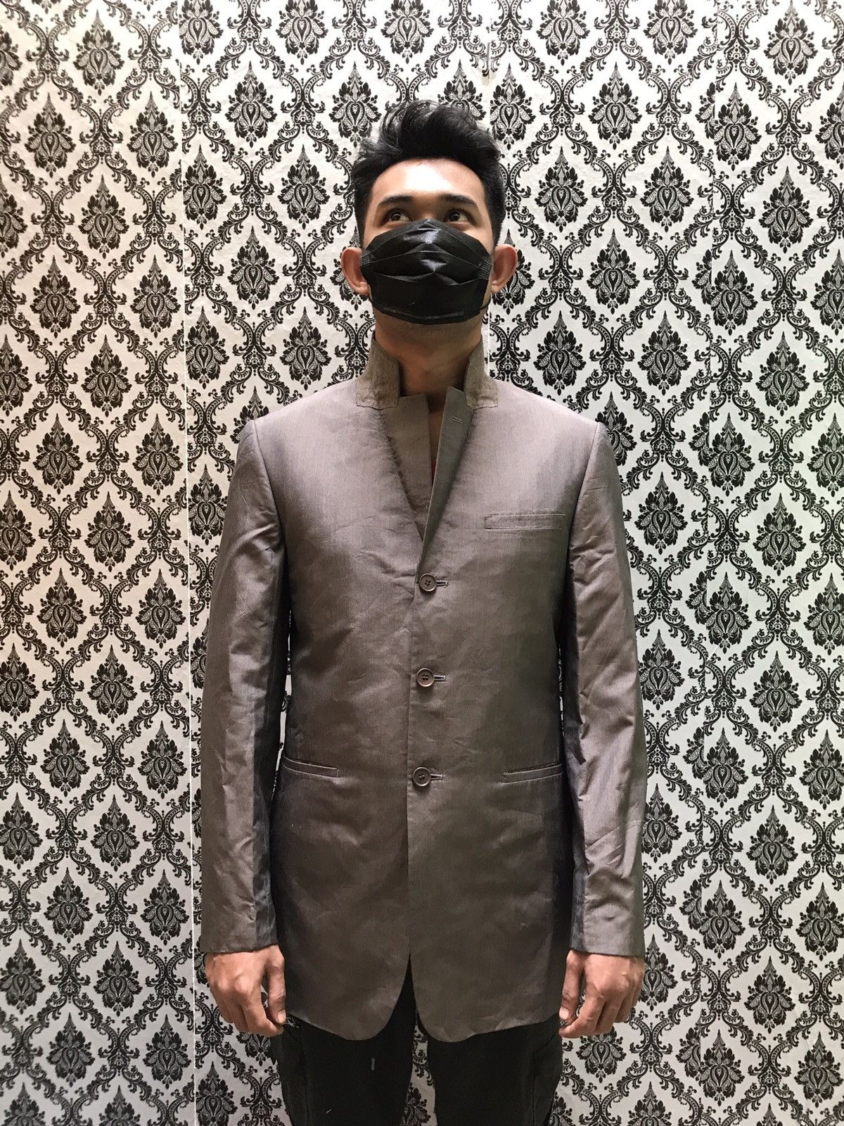 Yohji Yamamoto 🔊🔥FINAL DROP🔥YOHJI YAMAMOTO SILK TESSITURA FABRIC JACKET Size US L / EU 52-54 / 3 - 2 Thumbnail
