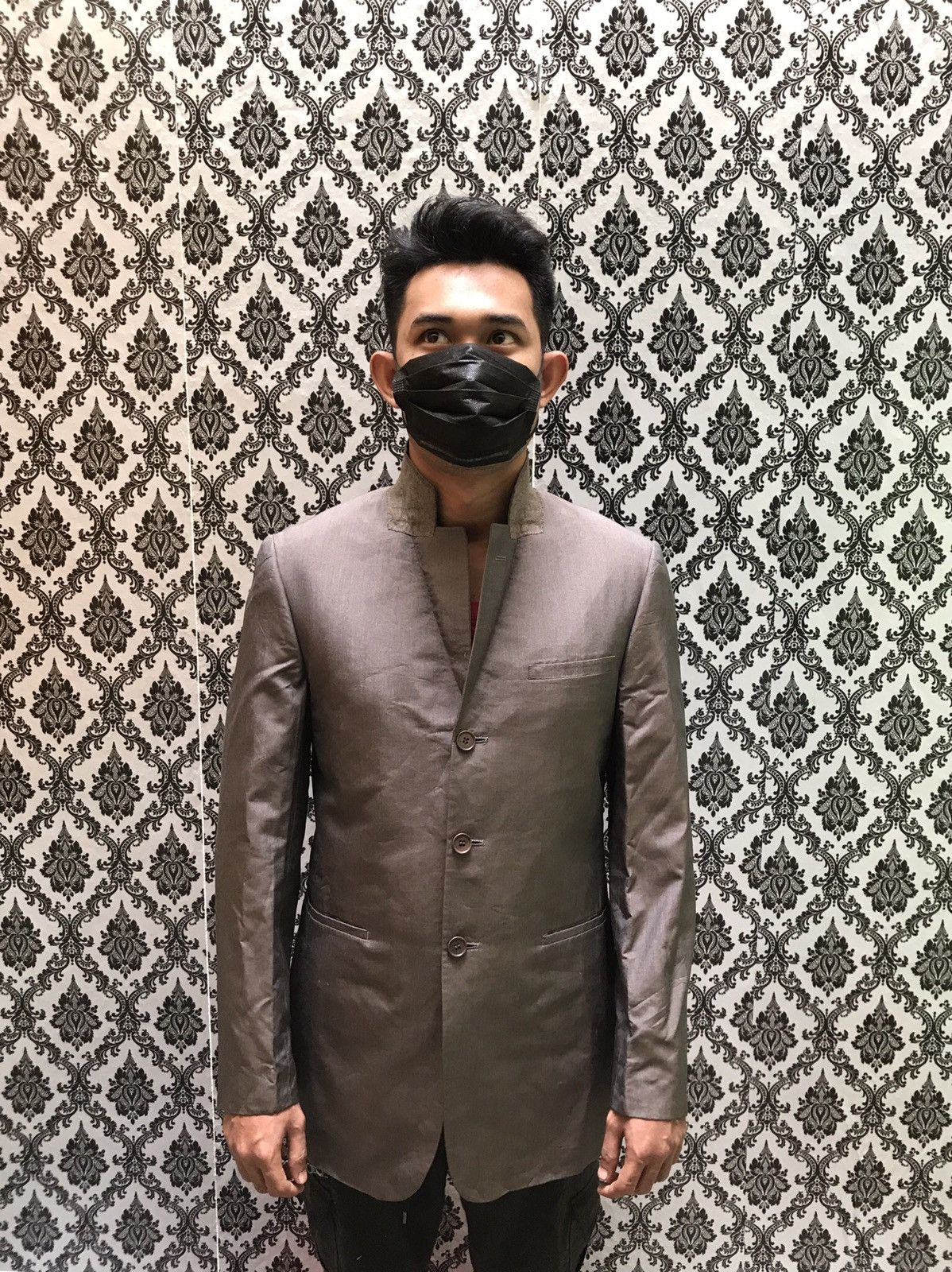 Yohji Yamamoto 🔊🔥FINAL DROP🔥YOHJI YAMAMOTO SILK TESSITURA FABRIC JACKET Size US L / EU 52-54 / 3 - 3 Thumbnail