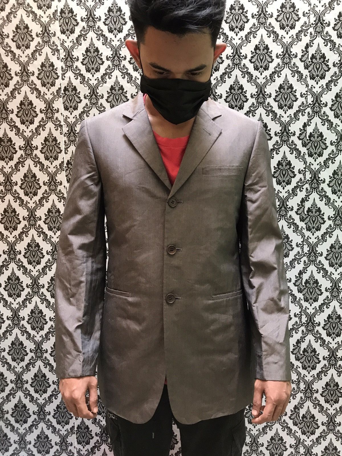 Yohji Yamamoto 🔊🔥FINAL DROP🔥YOHJI YAMAMOTO SILK TESSITURA FABRIC JACKET Size US L / EU 52-54 / 3 - 8 Thumbnail