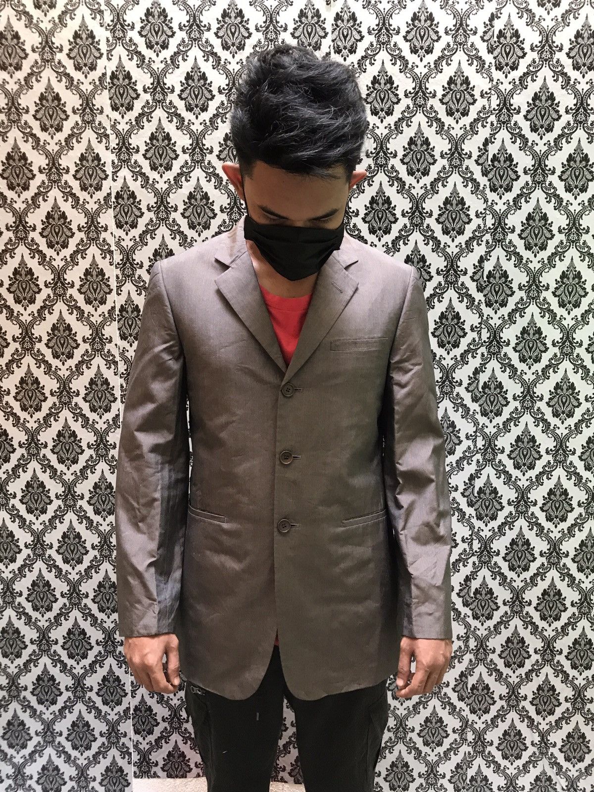 Yohji Yamamoto 🔊🔥FINAL DROP🔥YOHJI YAMAMOTO SILK TESSITURA FABRIC JACKET Size US L / EU 52-54 / 3 - 7 Thumbnail