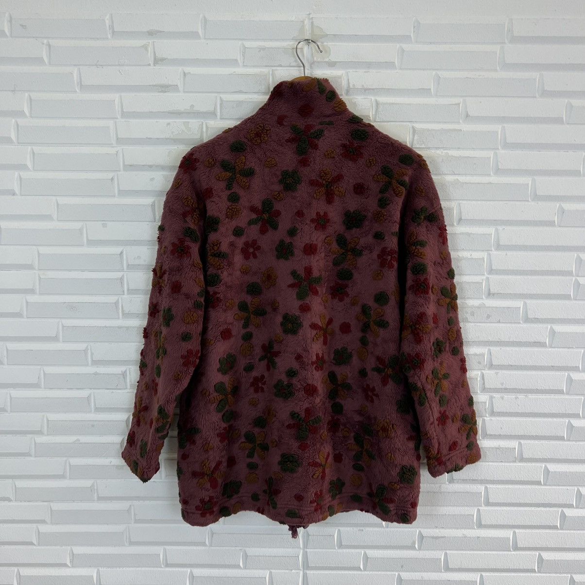 Japanese Brand VINTAGE ECOLIER QUILTED FULL PRINT FLOWER FLEECE JACKET Size US M / EU 48-50 / 2 - 8 Thumbnail