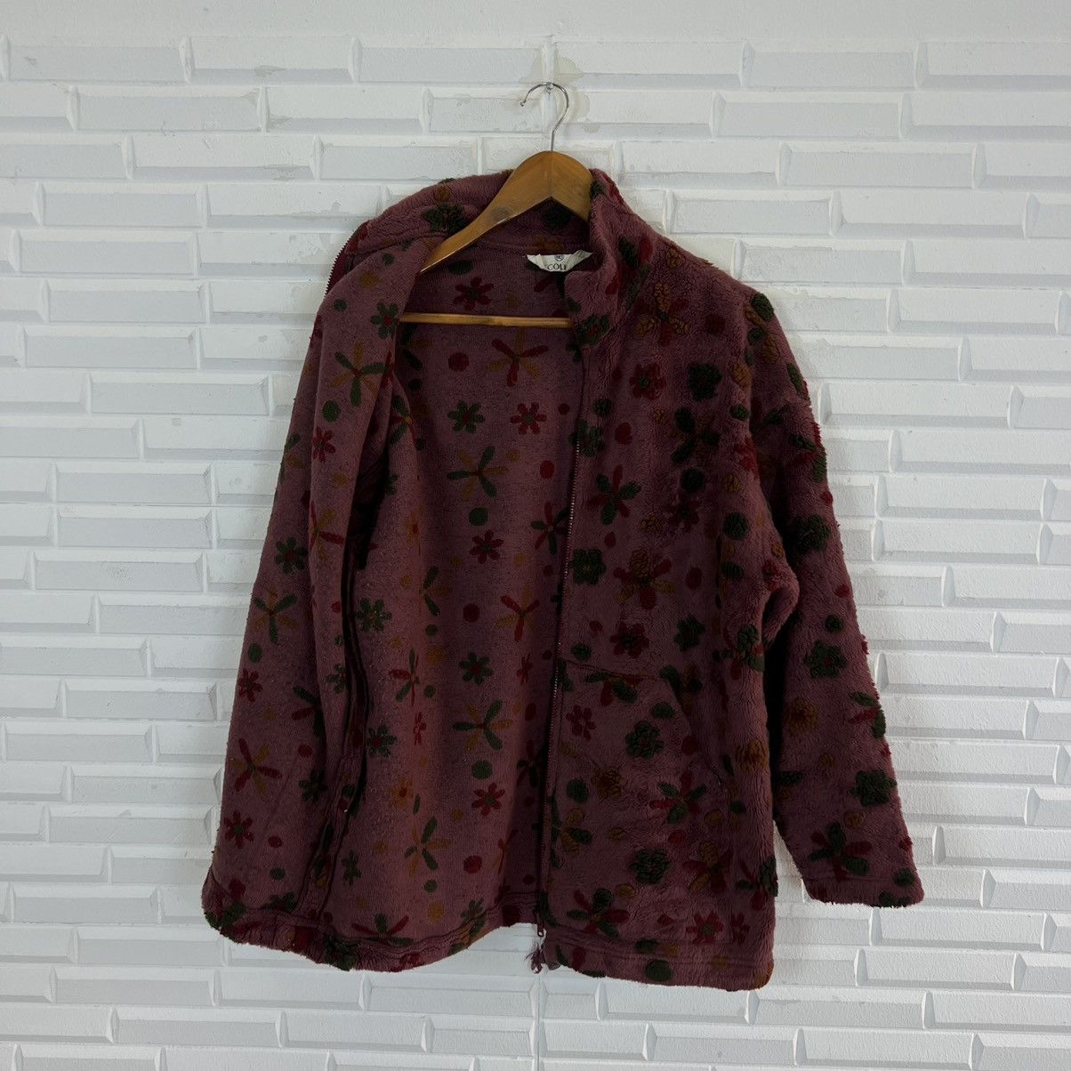 Japanese Brand VINTAGE ECOLIER QUILTED FULL PRINT FLOWER FLEECE JACKET Size US M / EU 48-50 / 2 - 10 Thumbnail