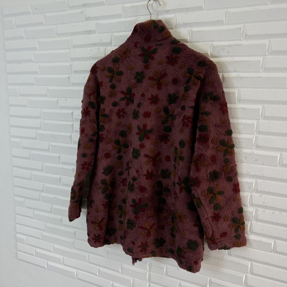 Japanese Brand VINTAGE ECOLIER QUILTED FULL PRINT FLOWER FLEECE JACKET Size US M / EU 48-50 / 2 - 9 Thumbnail