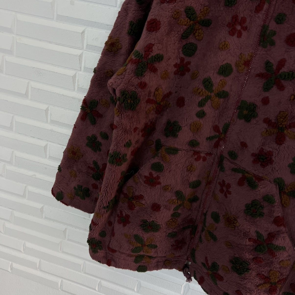 Japanese Brand VINTAGE ECOLIER QUILTED FULL PRINT FLOWER FLEECE JACKET Size US M / EU 48-50 / 2 - 4 Thumbnail