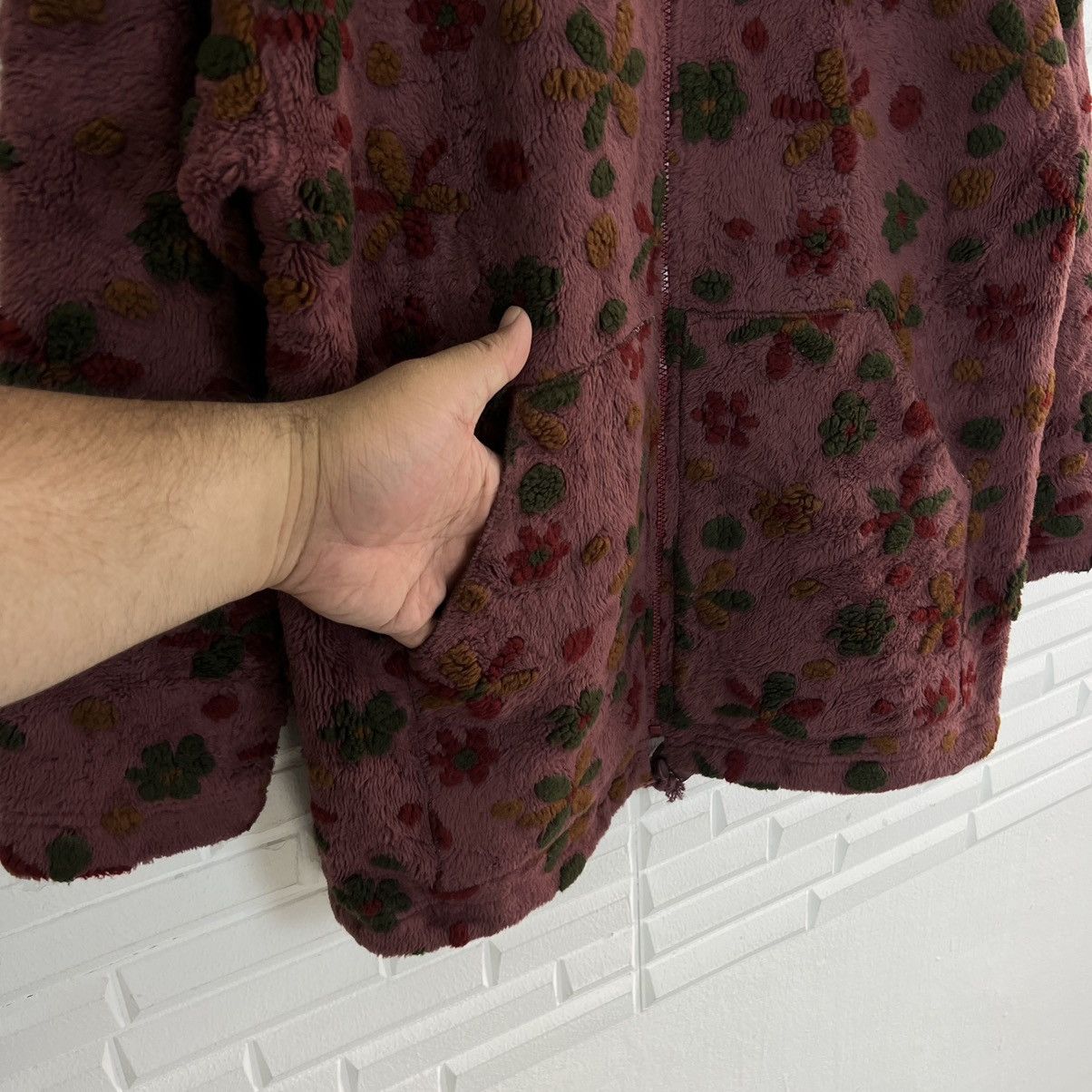 Japanese Brand VINTAGE ECOLIER QUILTED FULL PRINT FLOWER FLEECE JACKET Size US M / EU 48-50 / 2 - 6 Thumbnail