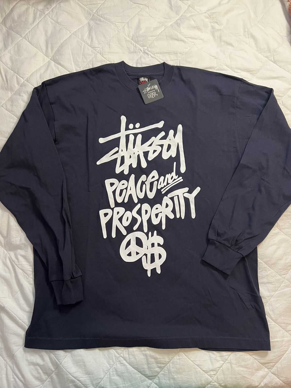 トップス Stussy 80s Peace andProsperity BLK XL Buy Stussy Peace & Prosperity Tee 'Black' - 1904934 BLAC