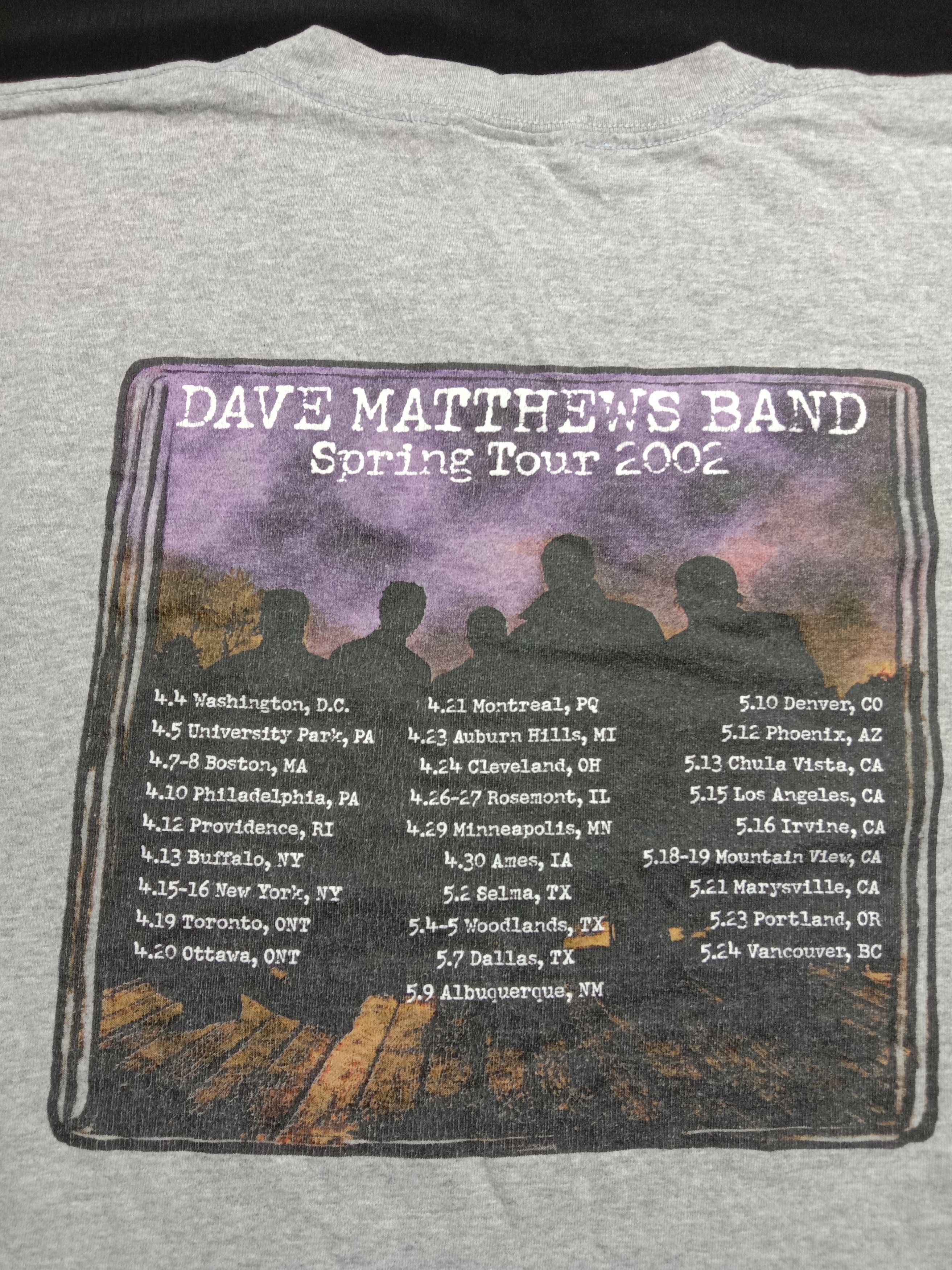Band Tees Vintage Dave Matthews Band Spring Tour 2002 Tee Size US L / EU 52-54 / 3 - 2 Thumbnail