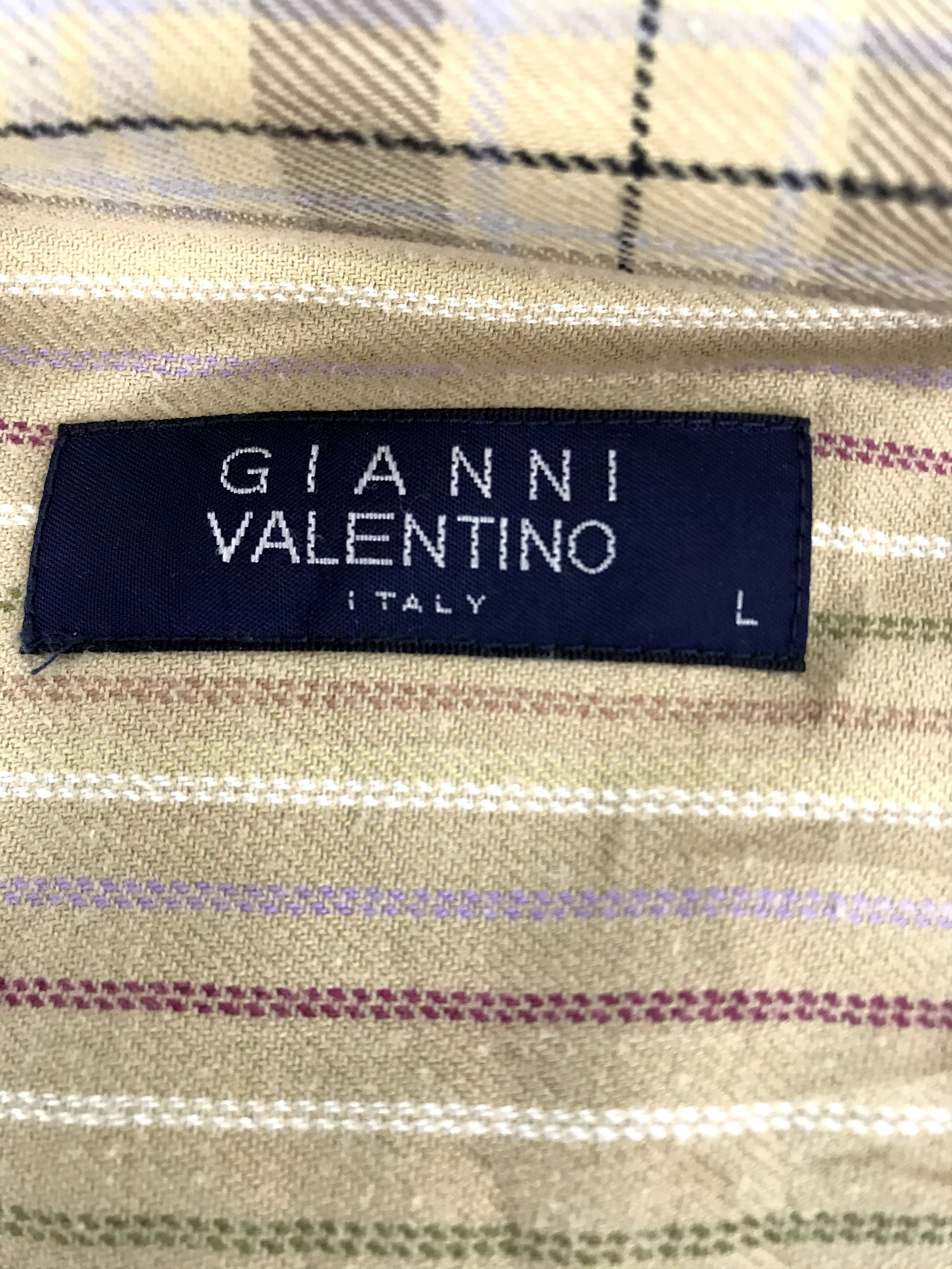 Valentino Vintage Gianni Valentino Flannel Shirt Single Pocket Size US L / EU 52-54 / 3 - 6 Thumbnail