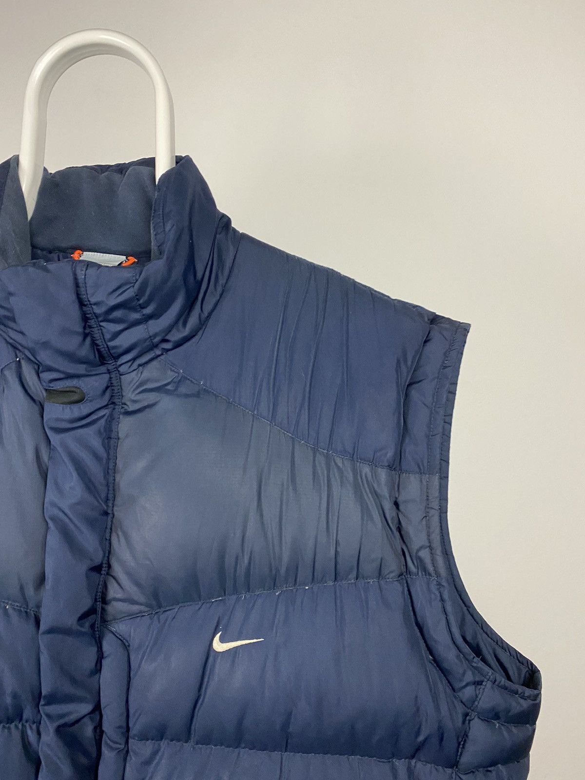 Nike × Vintage Nike vintage navy puffer vest small swoosh 2000s Size US XXL / EU 58 / 5 - 2 Thumbnail