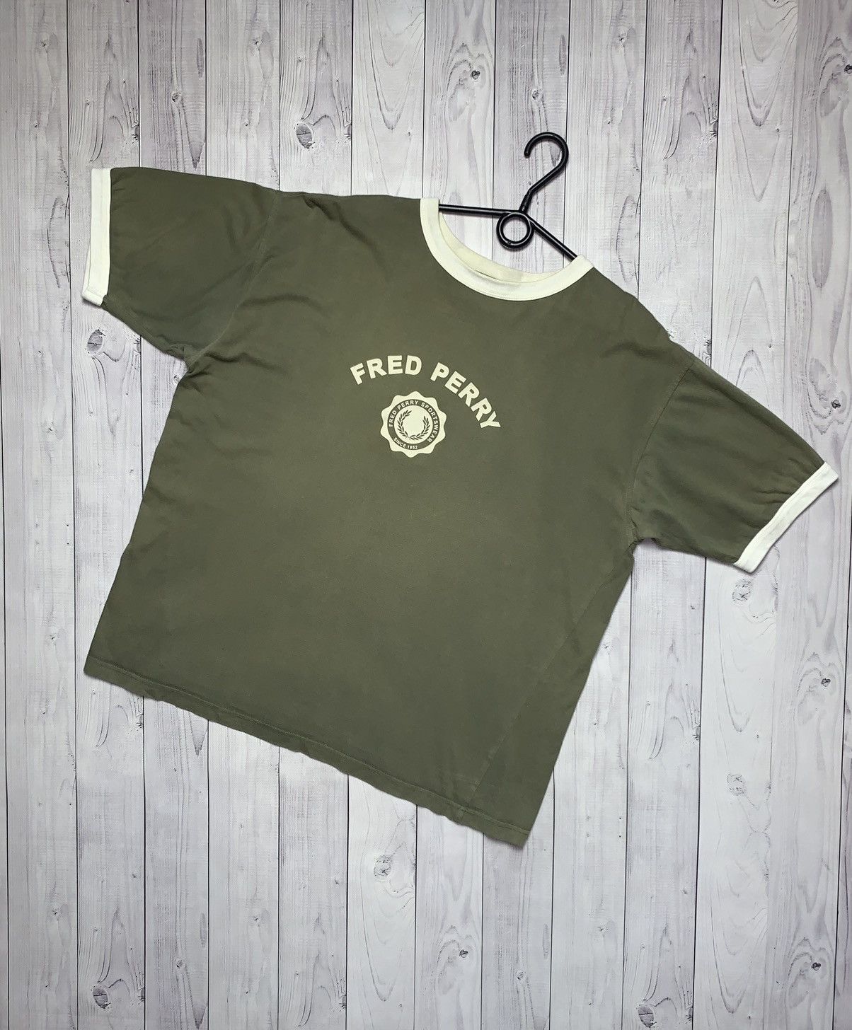 Other Vintage Fred Perry big logo khaki size XL Size US XL / EU 56 / 4 - 1 Thumbnail