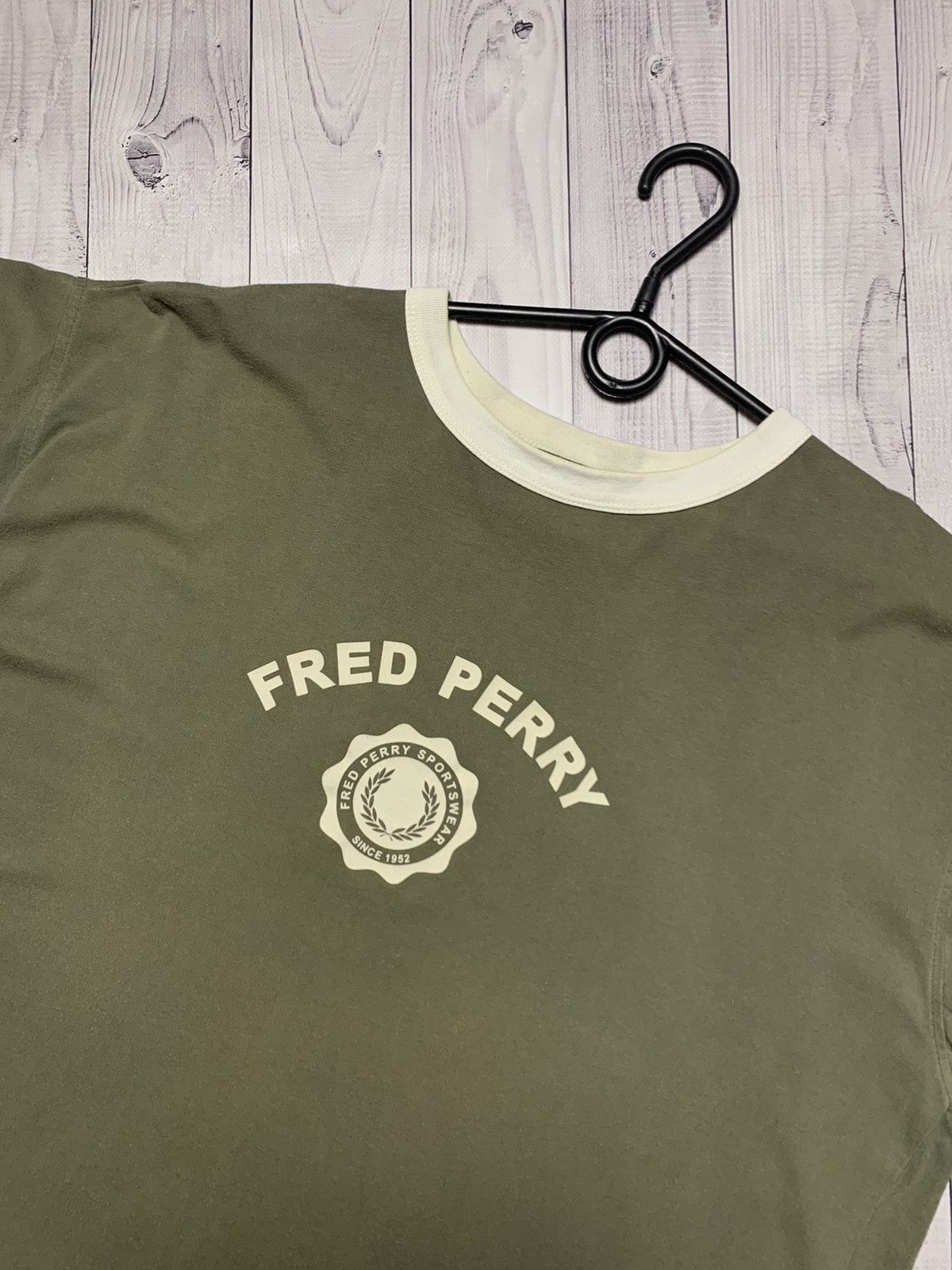 Other Vintage Fred Perry big logo khaki size XL Size US XL / EU 56 / 4 - 2 Thumbnail