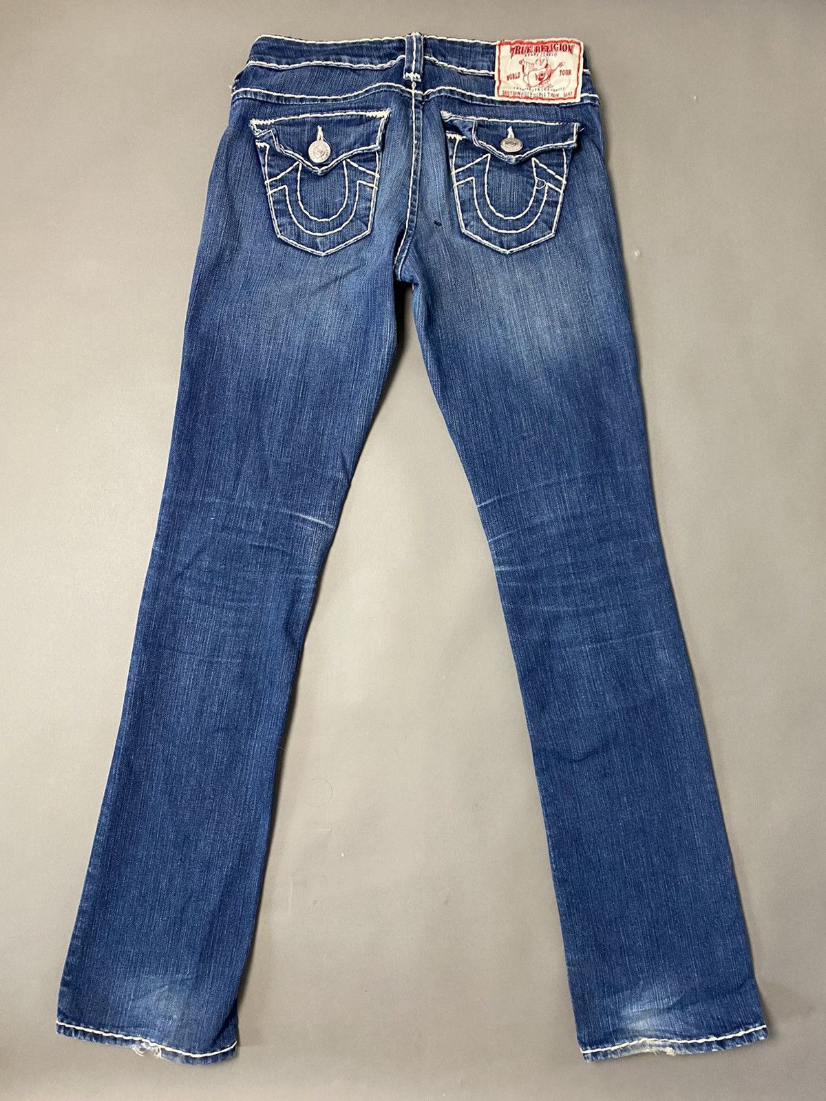 True Religion × Vintage True Religion vintage navy blue made in USA white stitching Size US 27 - 1 Thumbnail