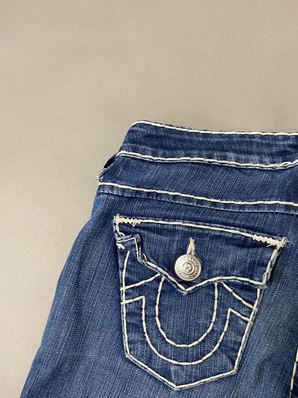 True Religion × Vintage True Religion vintage navy blue made in USA white stitching Size US 27 - 4 Thumbnail