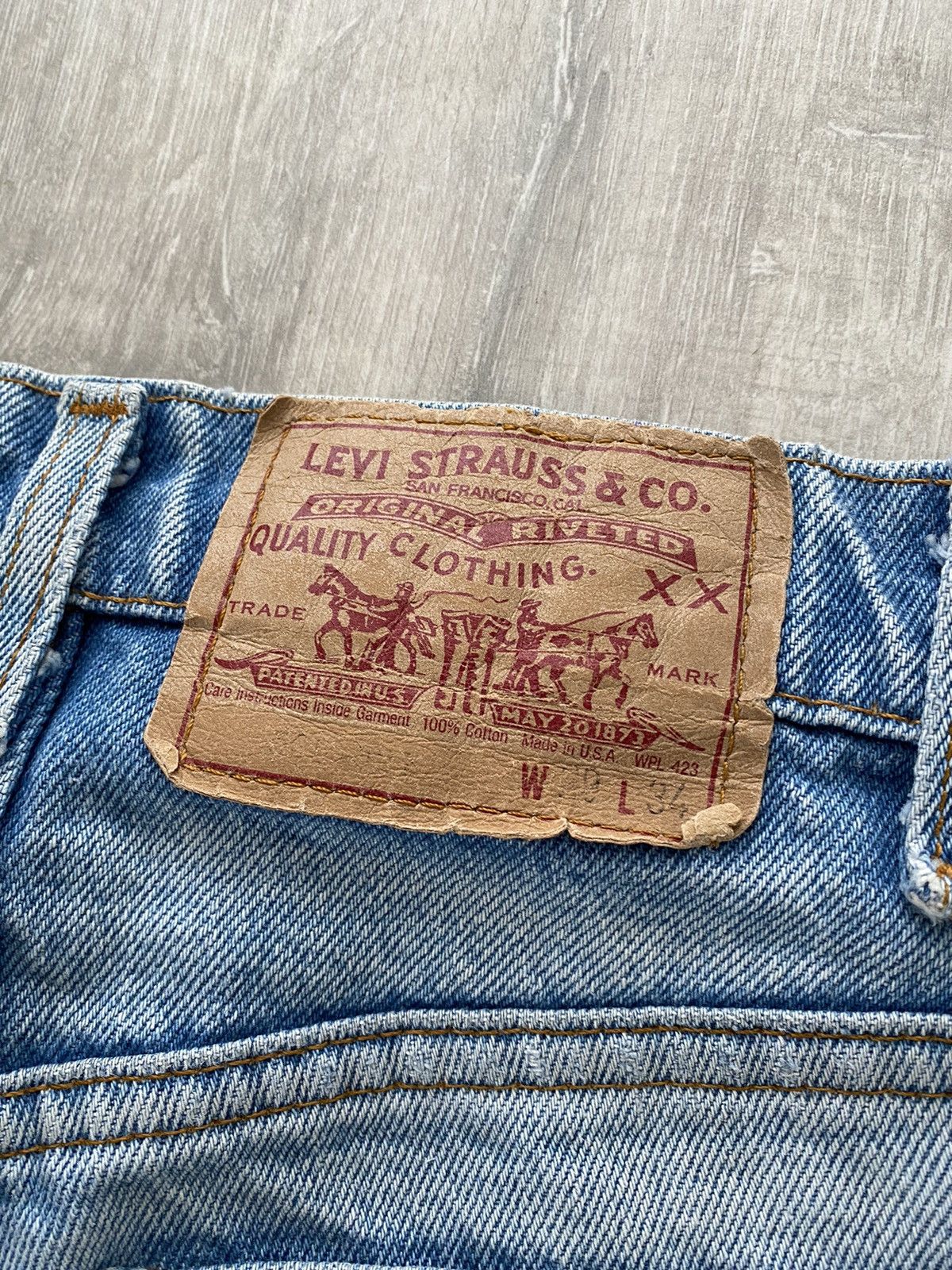 Levi's × Vintage 90s Levi’s 505 vintage baby blue jeans made in USA denim Size US 29 - 3 Thumbnail