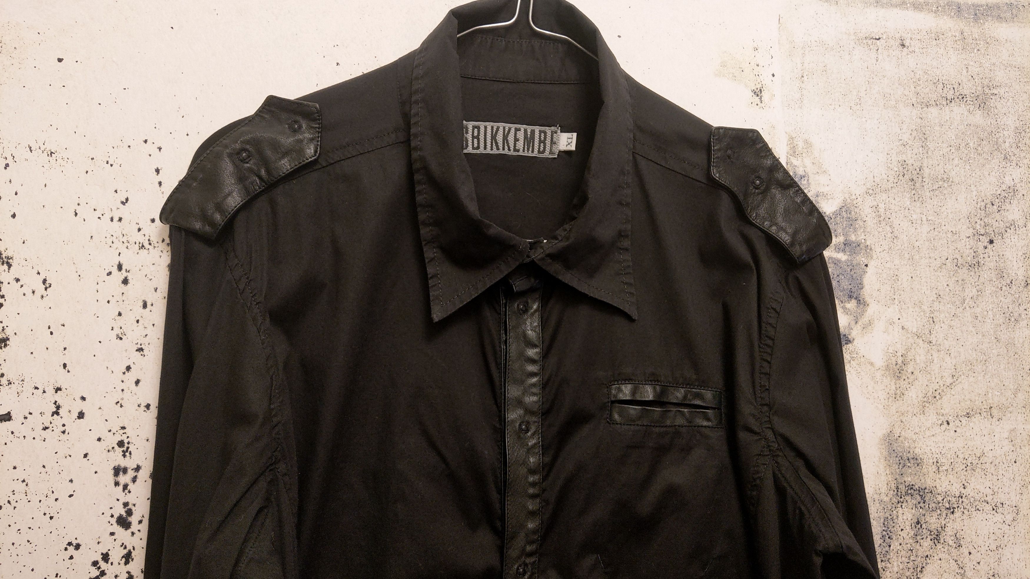 Dirk Bikkembergs Leather Goth Shirt 2012 Size US XL / EU 56 / 4 - 3 Thumbnail