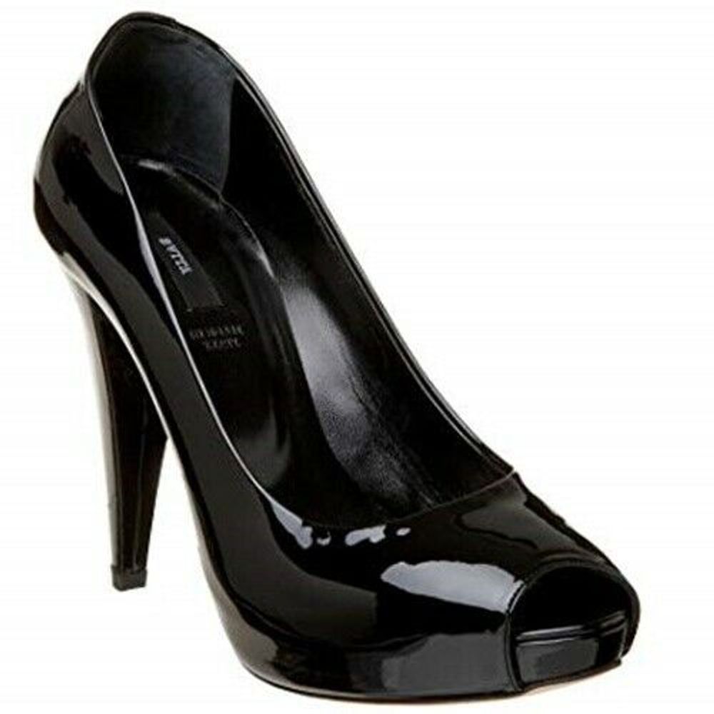 Bally Pump Patent Leather EDDI Black Classic Peep Platform