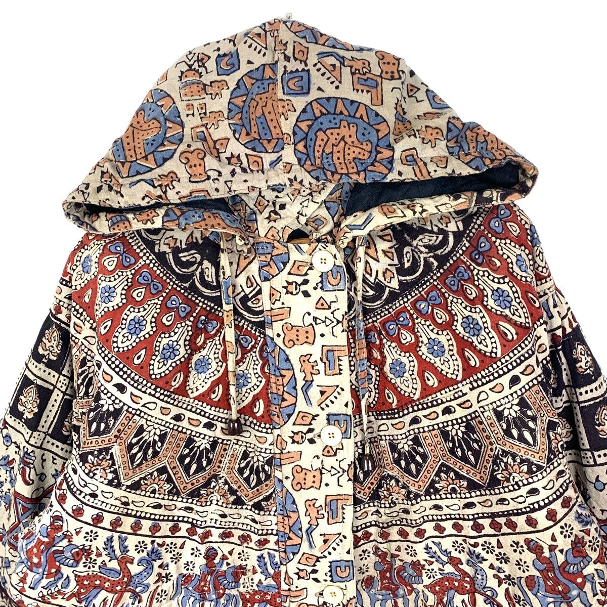 Japanese Brand Vintage Art Native All Over Print Hoodie Jacket Size L Size US L / EU 52-54 / 3 - 3 Thumbnail