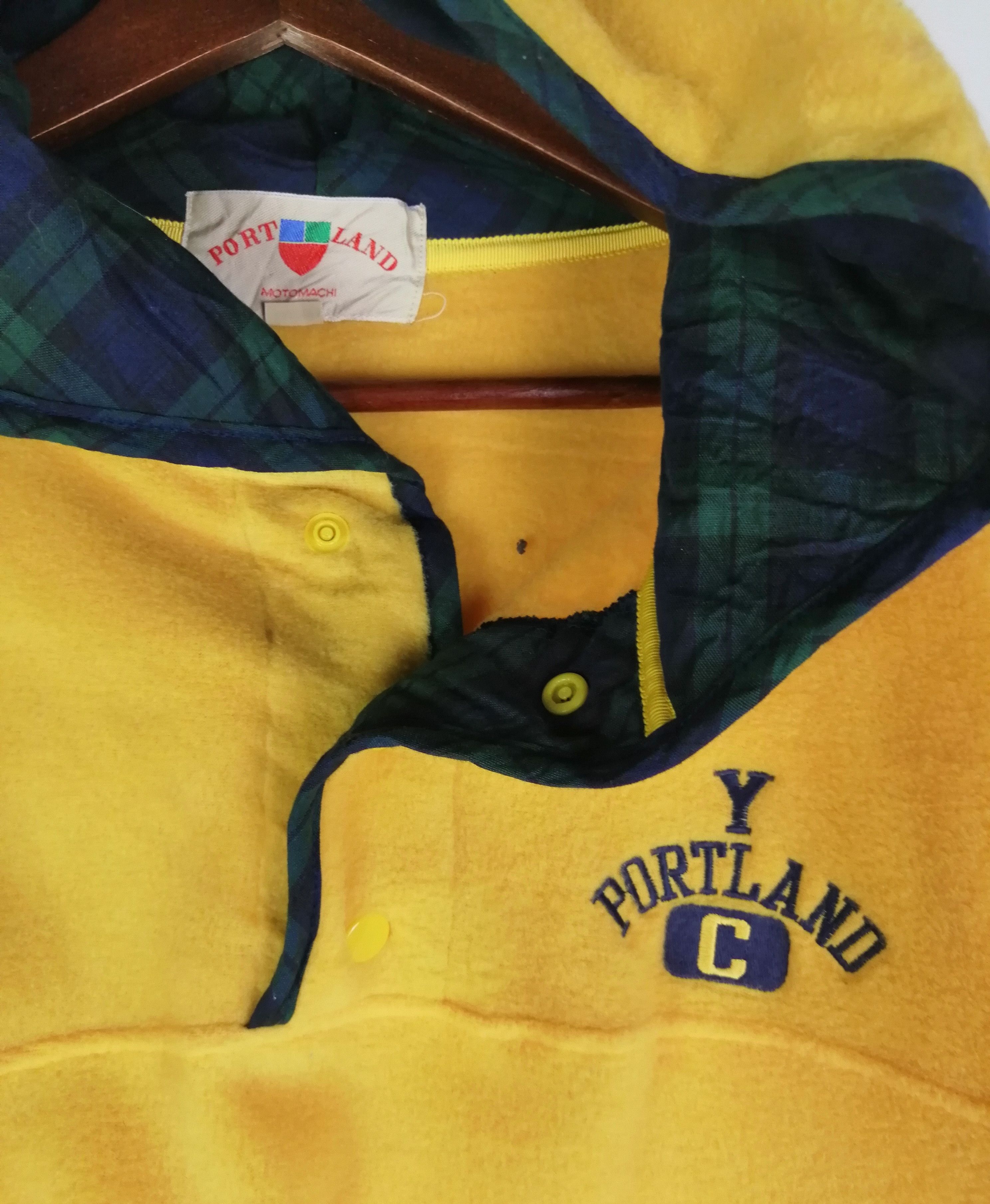 Japanese Brand Port Land Motomachi Fleece Button Hoodie Size US L / EU 52-54 / 3 - 6 Thumbnail