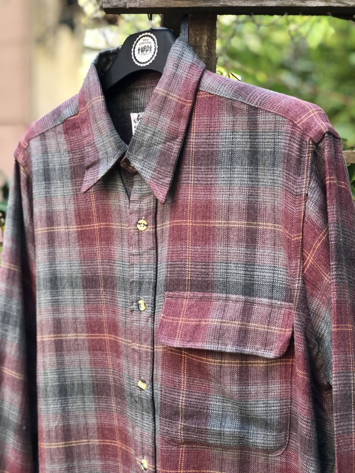 Flannel Vintage 80's Sears Flap Pocket Rockabilly Style Flannel Size US L / EU 52-54 / 3 - 2 Thumbnail