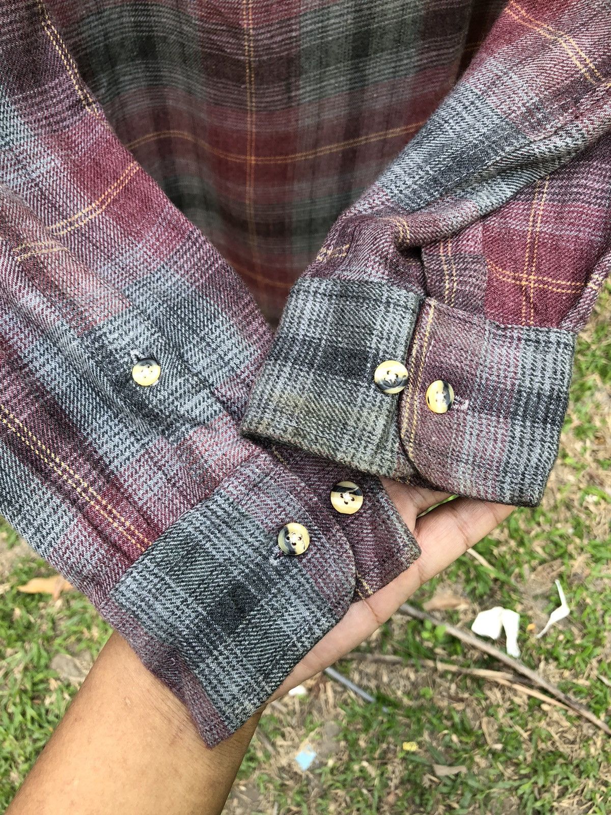 Flannel Vintage 80's Sears Flap Pocket Rockabilly Style Flannel Size US L / EU 52-54 / 3 - 9 Thumbnail