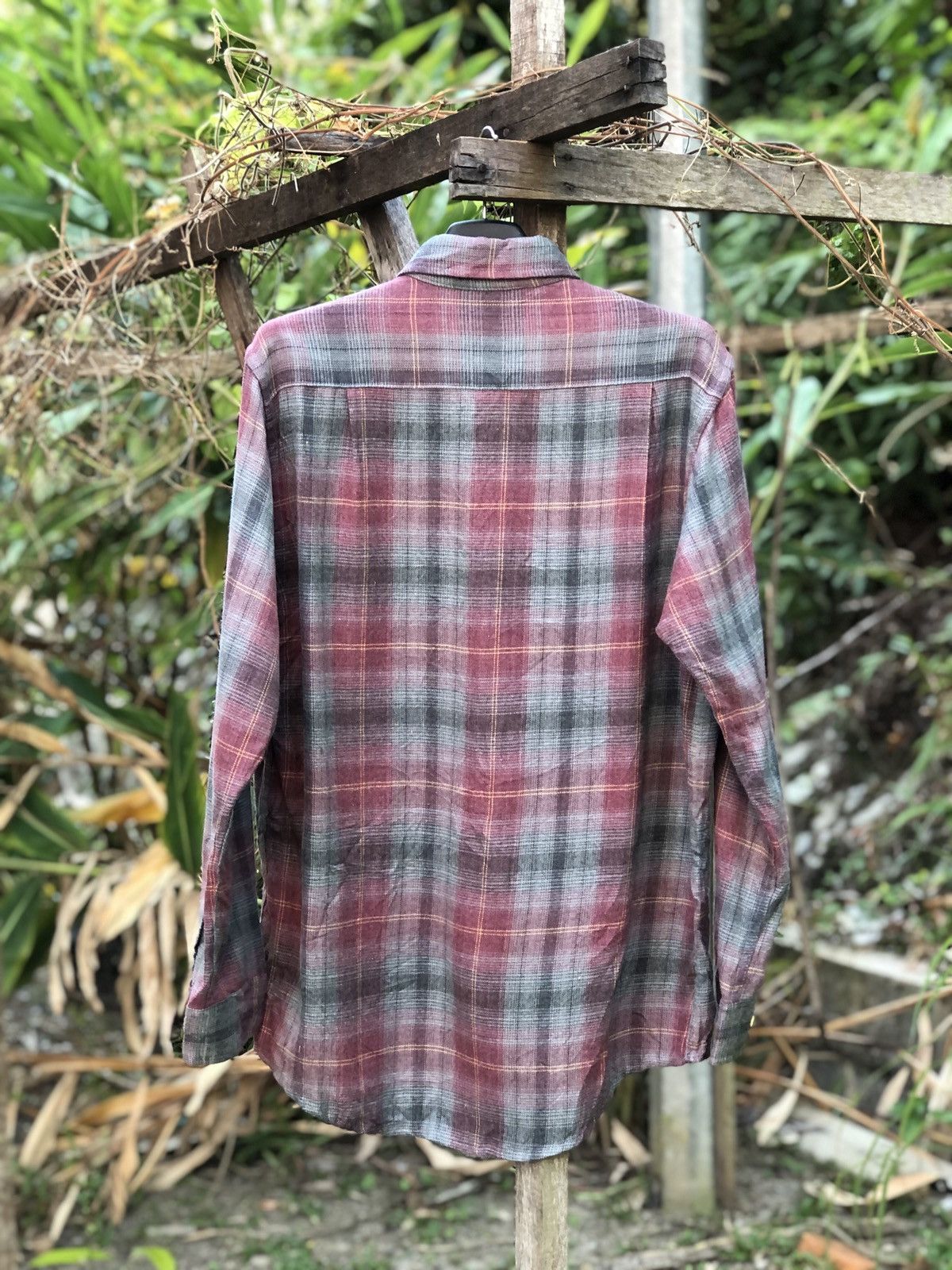 Flannel Vintage 80's Sears Flap Pocket Rockabilly Style Flannel Size US L / EU 52-54 / 3 - 4 Thumbnail
