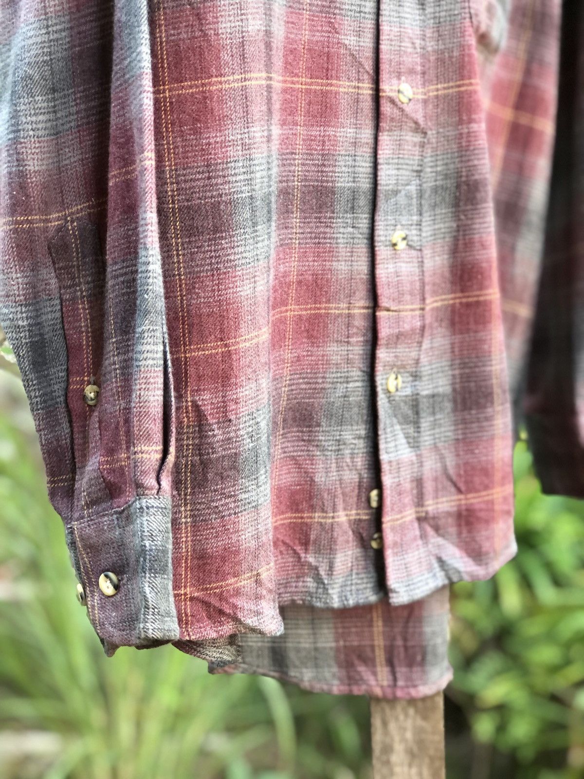 Flannel Vintage 80's Sears Flap Pocket Rockabilly Style Flannel Size US L / EU 52-54 / 3 - 3 Thumbnail