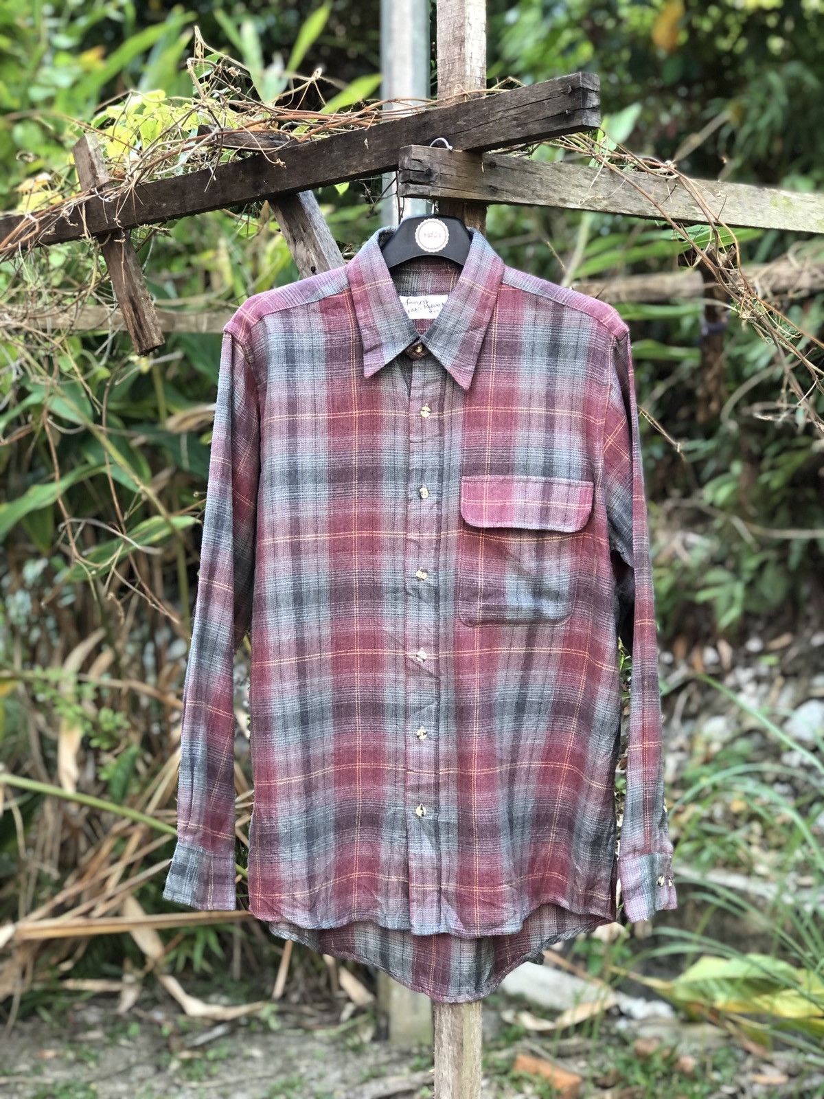 Flannel Vintage 80's Sears Flap Pocket Rockabilly Style Flannel Size US L / EU 52-54 / 3 - 1 Thumbnail