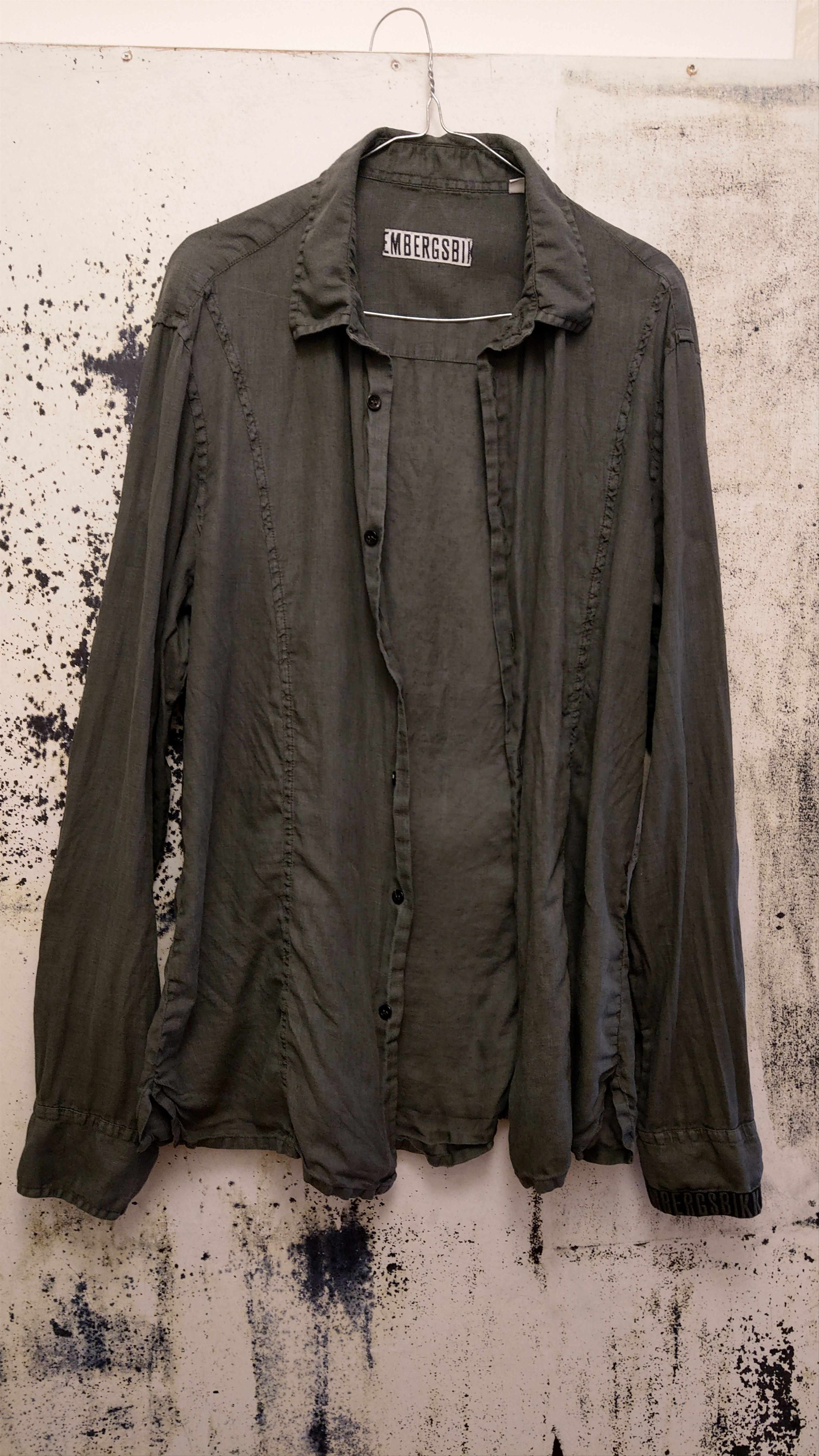 Dirk Bikkembergs 100% Linen Goth Shirt 2010 Size US L / EU 52-54 / 3 - 11 Thumbnail
