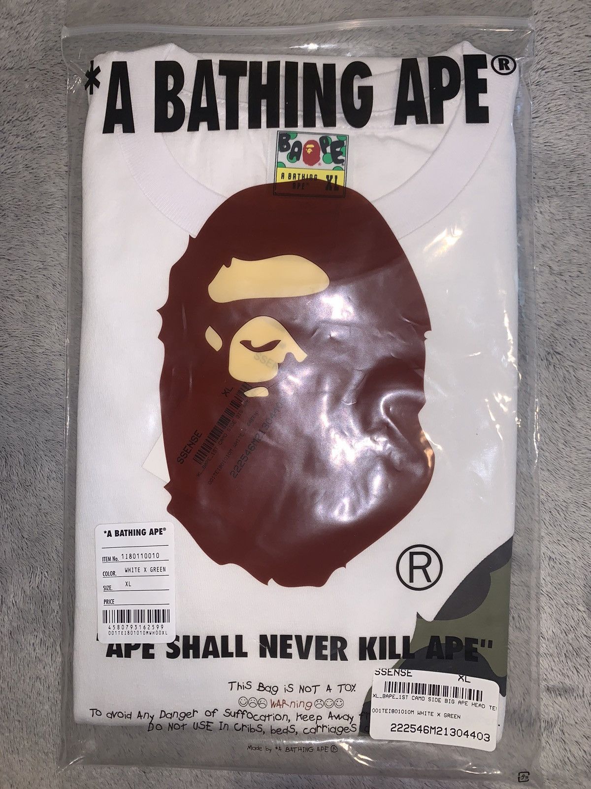 Bape BAPE 1ST CAMO SIDE APE HEAD TEE Size US XL / EU 56 / 4 - 9 Thumbnail