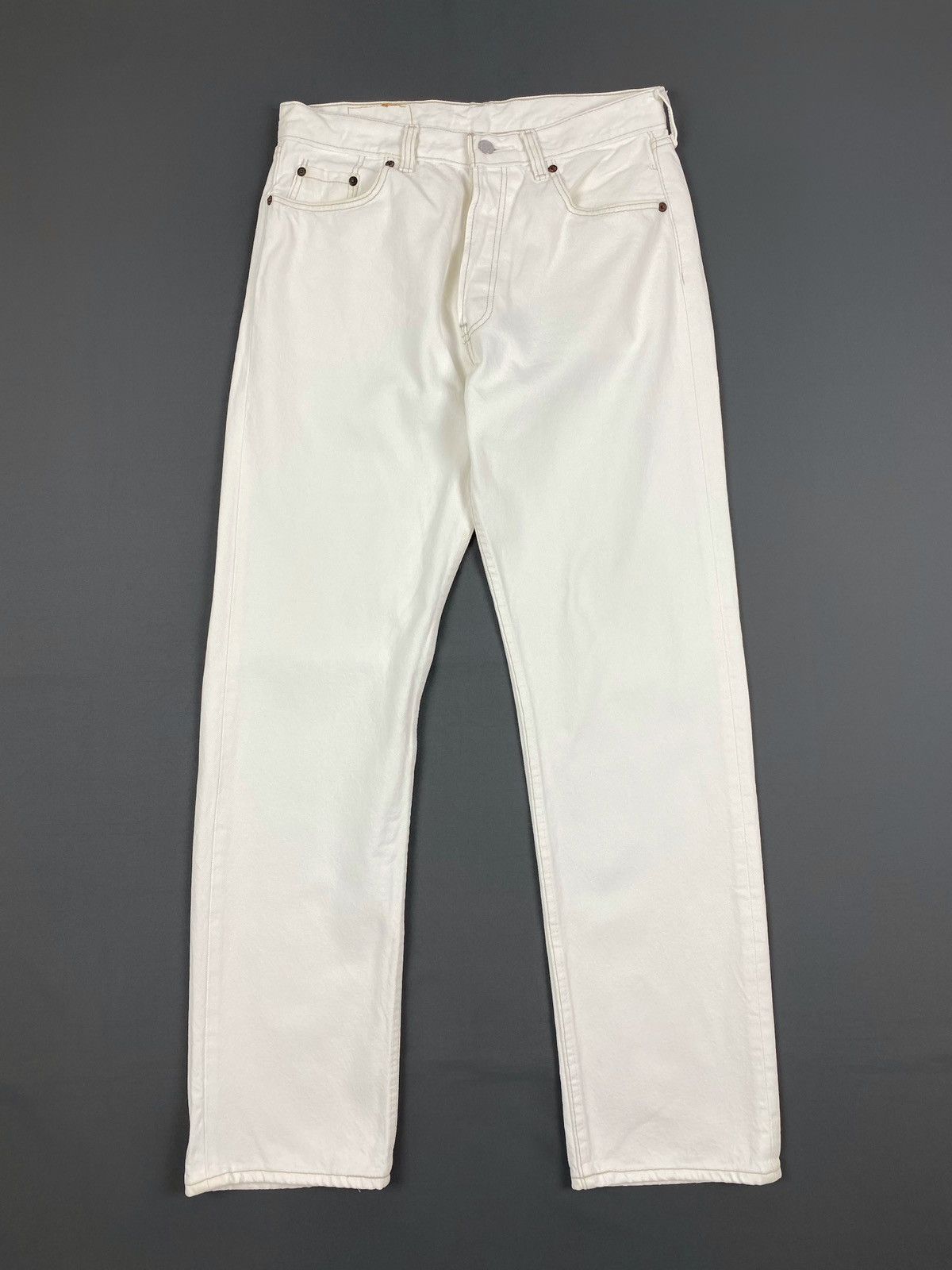 Levi's 1990’s Vintage Levi’s 501 White Denim Jeans Pants Size US 33 - 4 Thumbnail