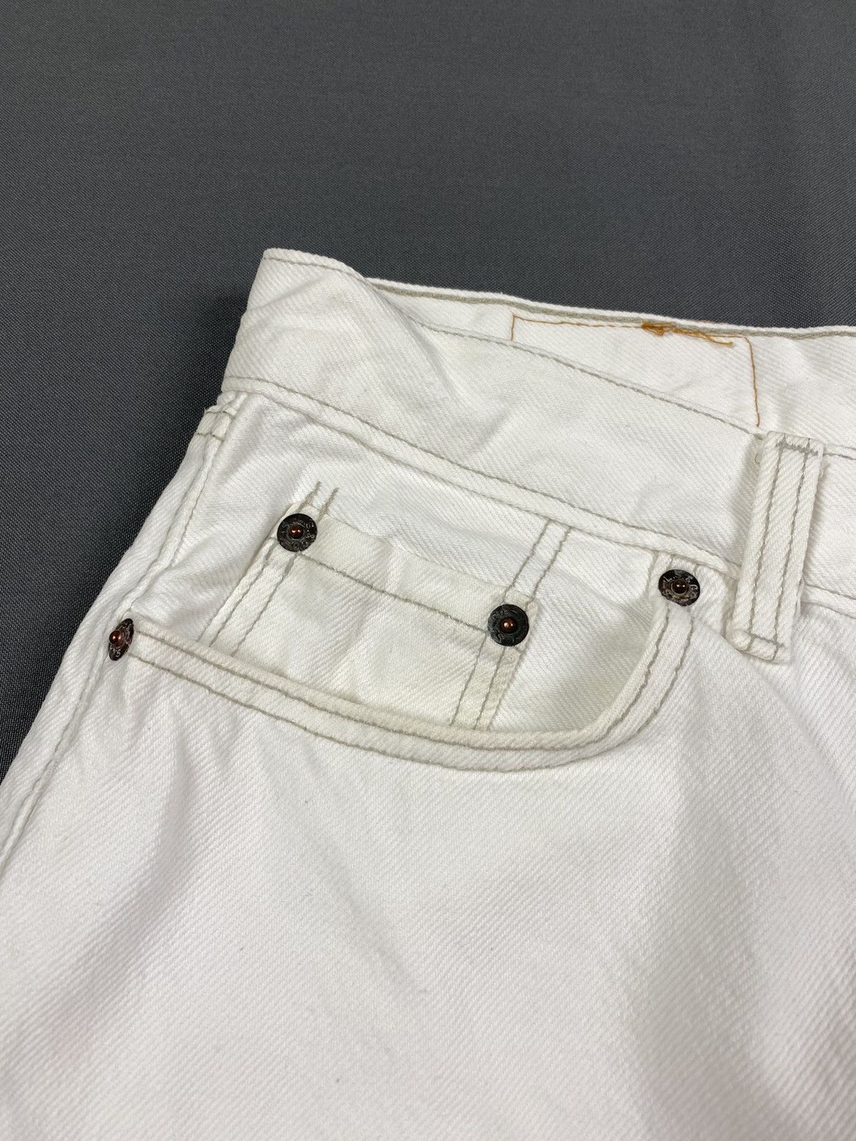 Levi's 1990’s Vintage Levi’s 501 White Denim Jeans Pants Size US 33 - 8 Thumbnail