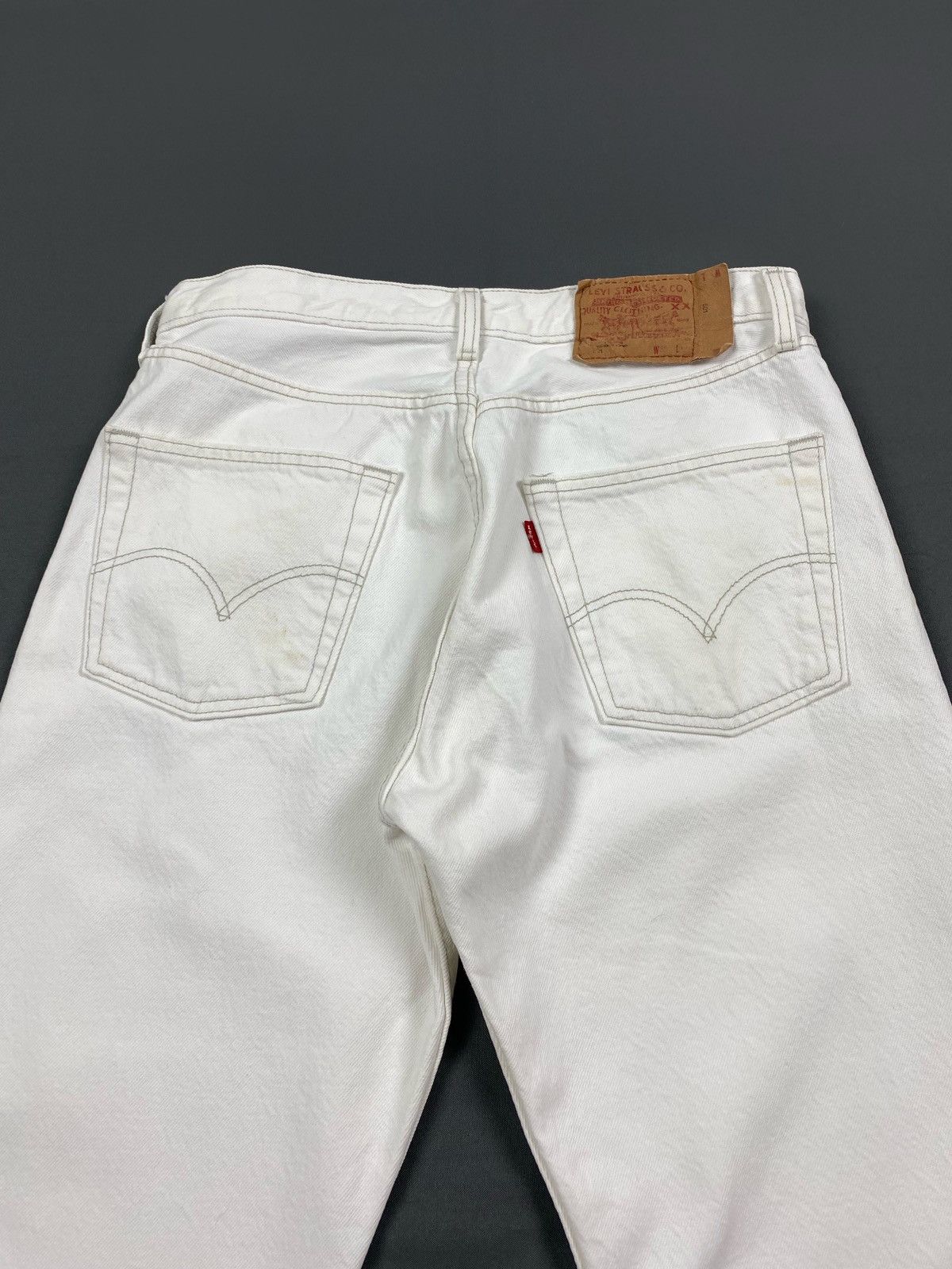 Levi's 1990’s Vintage Levi’s 501 White Denim Jeans Pants Size US 33 - 10 Thumbnail