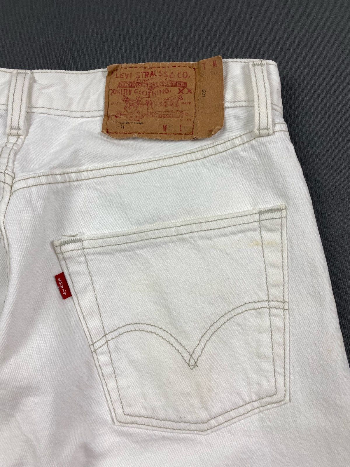 Levi's 1990’s Vintage Levi’s 501 White Denim Jeans Pants Size US 33 - 13 Thumbnail