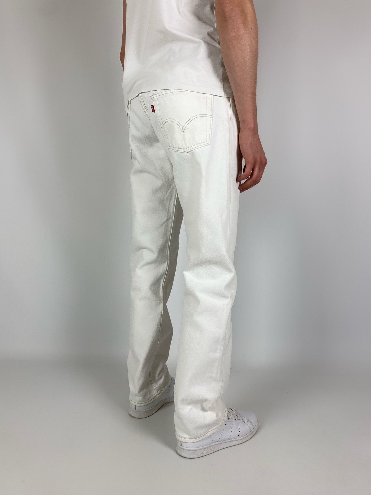 Levi's 1990’s Vintage Levi’s 501 White Denim Jeans Pants Size US 33 - 3 Thumbnail