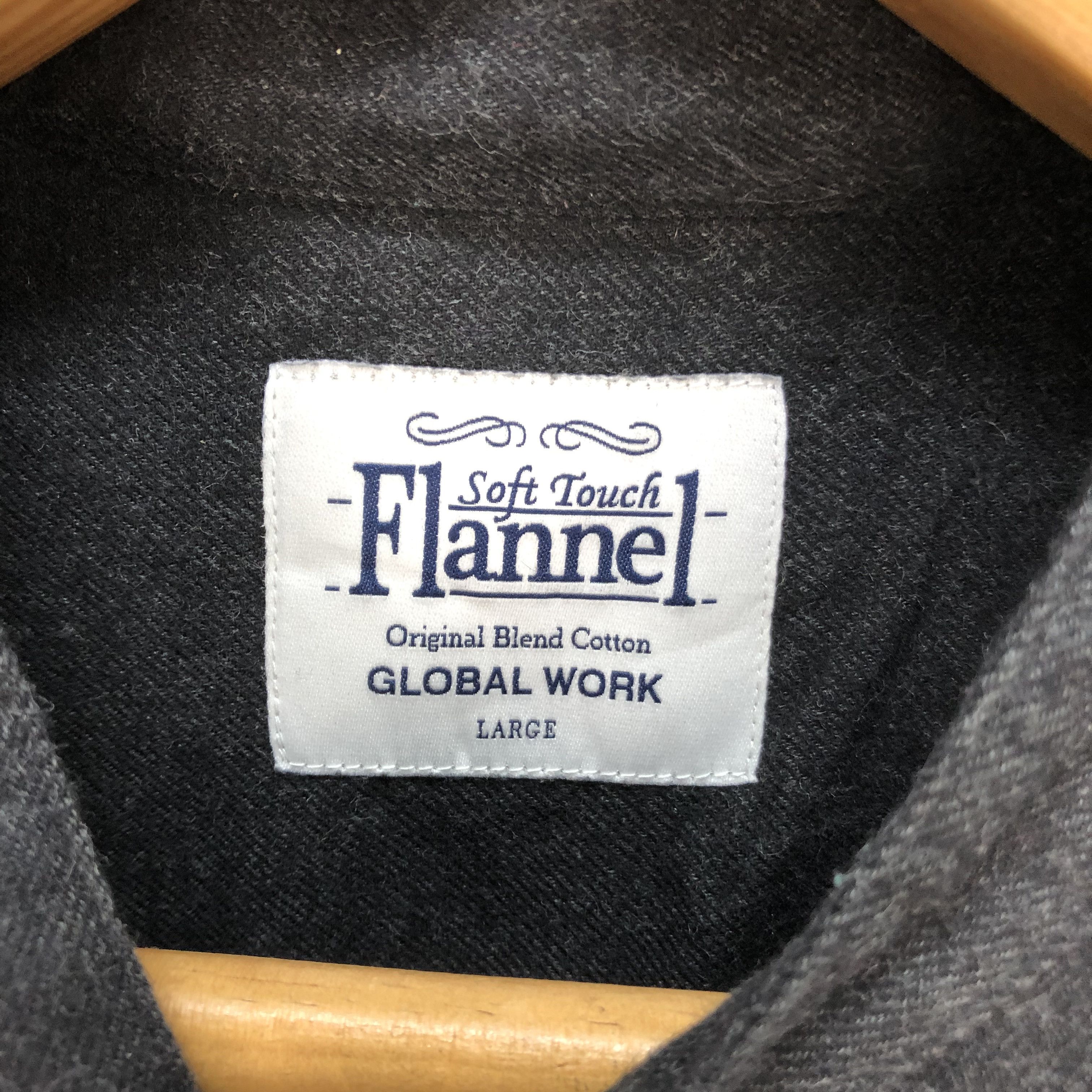 Flannel Flannel Global Work Blend Cotton Button Ups Shirt #5951-215 Size US L / EU 52-54 / 3 - 7 Thumbnail