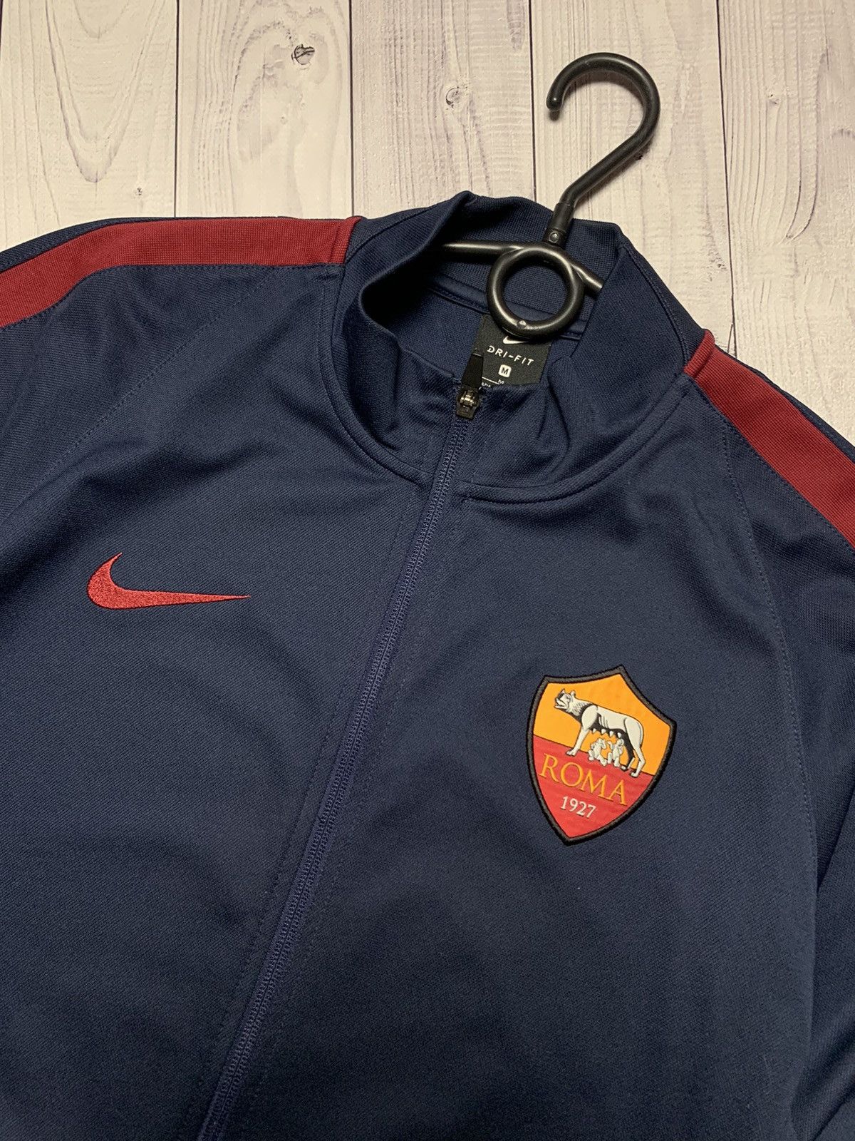 Nike × Vintage Vintage Nike AS Roma soccer track jacket size M Size US M / EU 48-50 / 2 - 3 Thumbnail