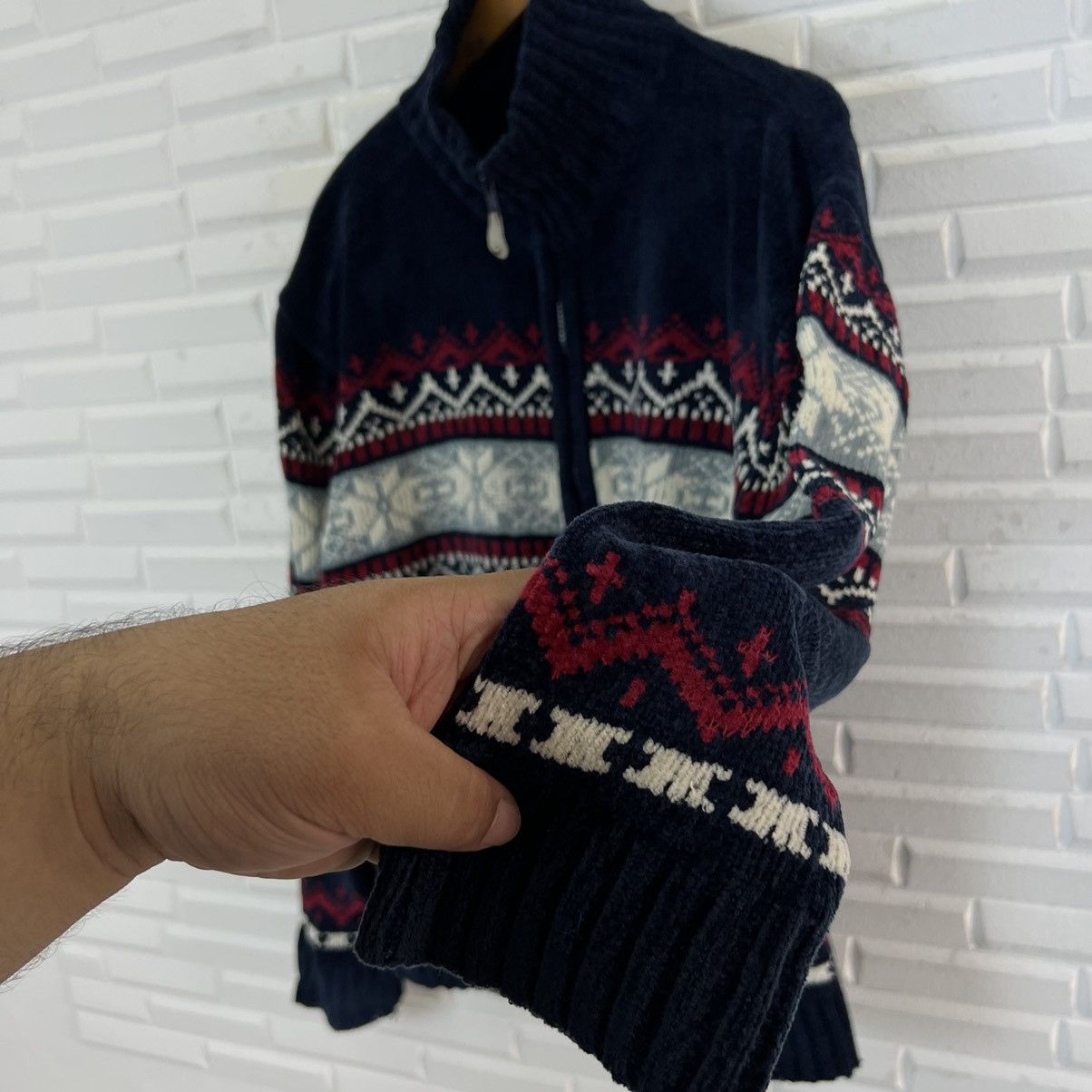 Japanese Brand VINTAGE ALASKO NAVAJO DESIGN ZIPPER JACKET Size US L / EU 52-54 / 3 - 4 Thumbnail